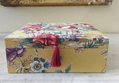 Decorative Manuel Canovas Fabric Tissu Storage Box for Scarves