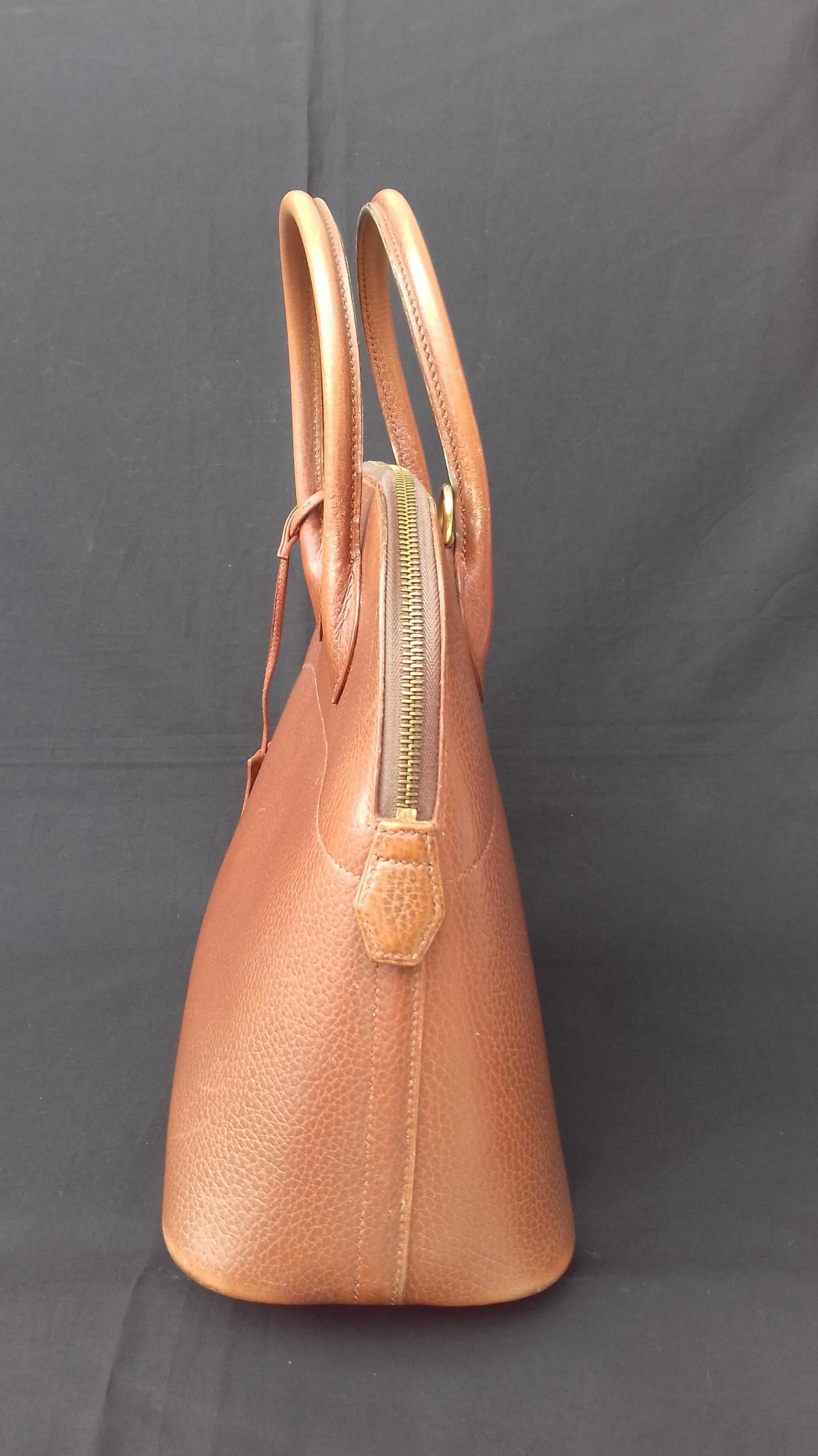 Women's Hermès Vintage Bolide Bag 2 ways Brown Leather Golden Hdw 33 cm