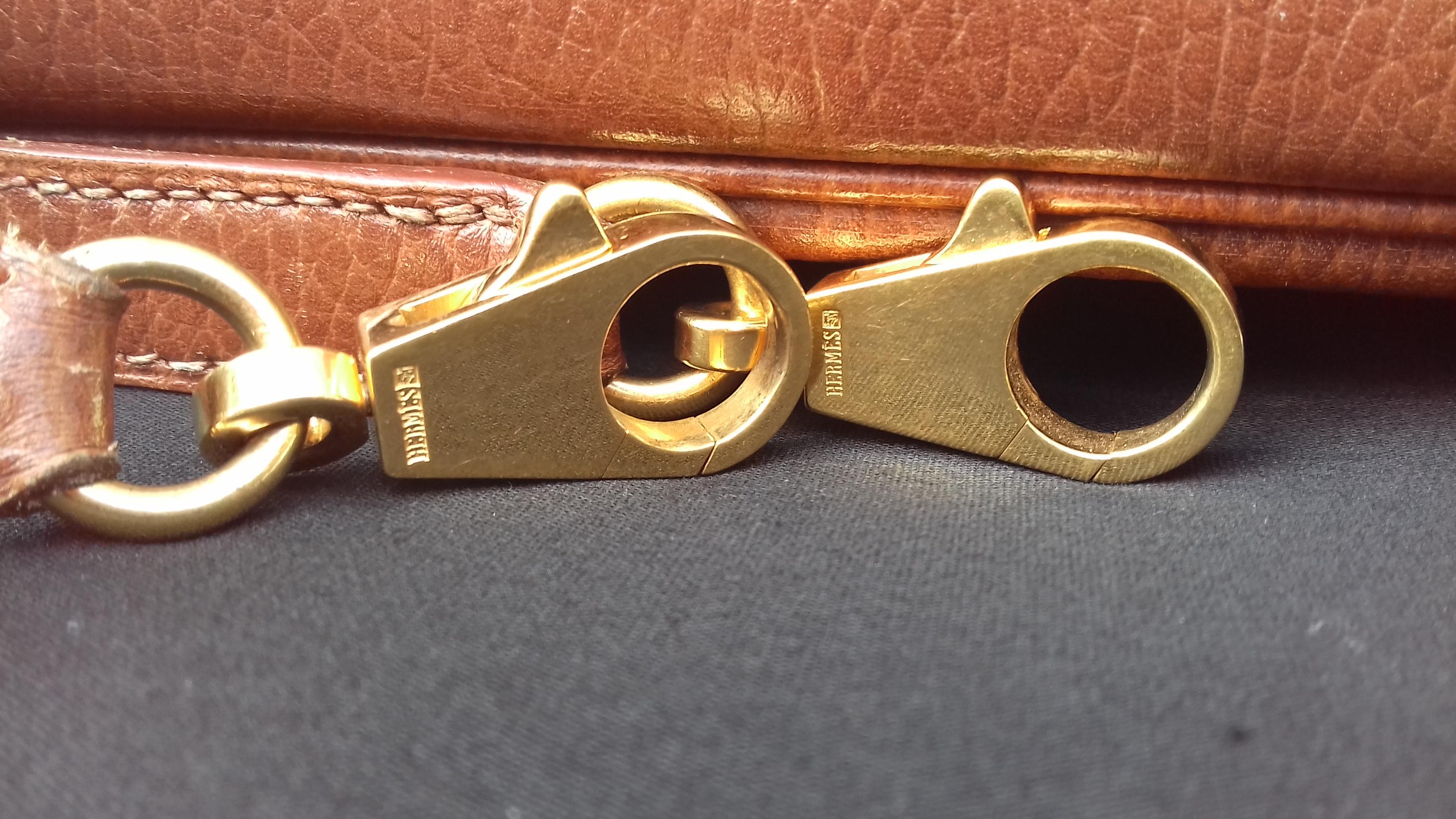 Hermès Vintage Bolide Bag 2 ways Brown Leather Golden Hdw 33 cm 7