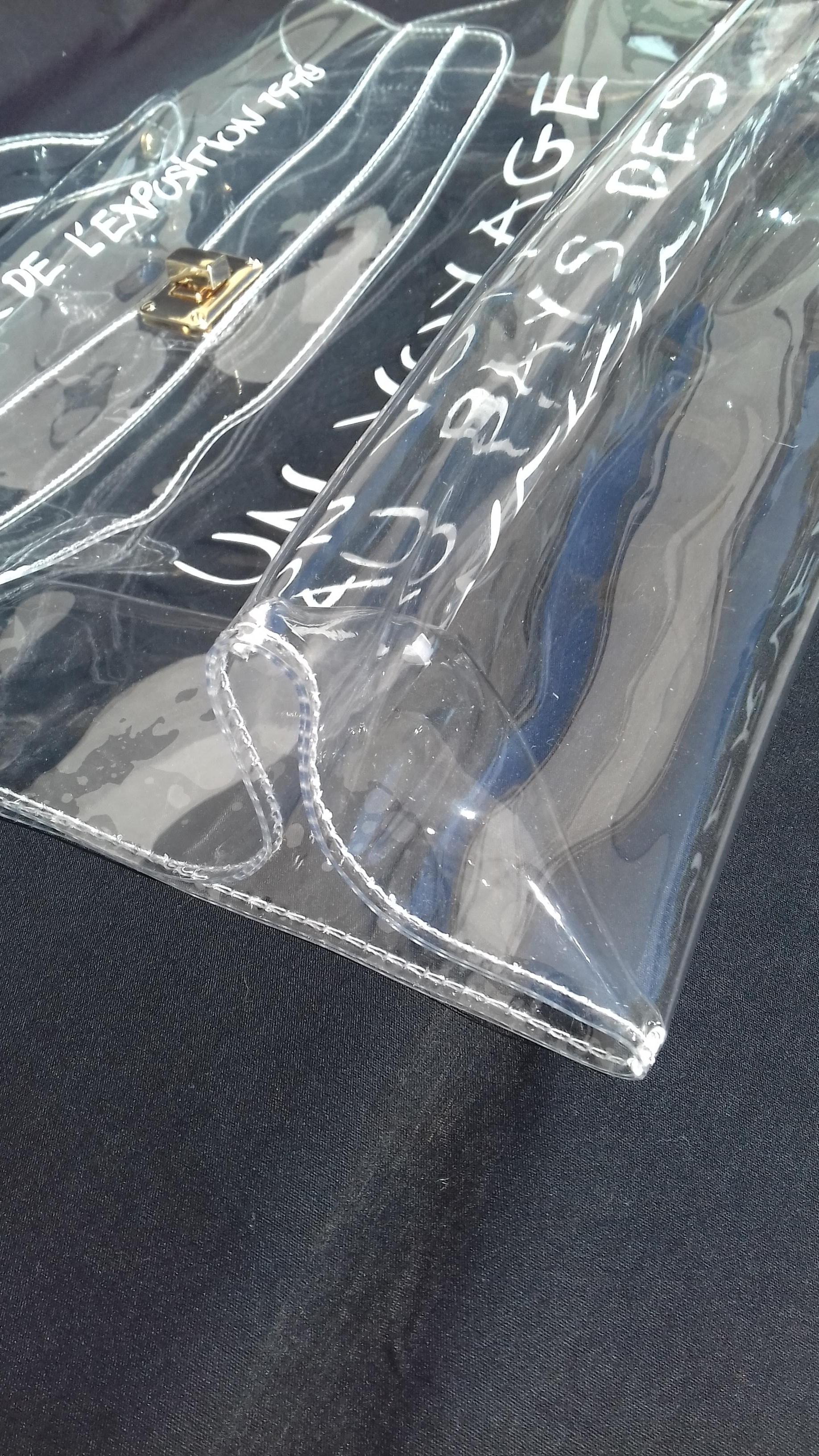 Hermès See-Through Kelly Clear Plastic Vinyl Bag 1998 40 cm Collector Rain Cover 5