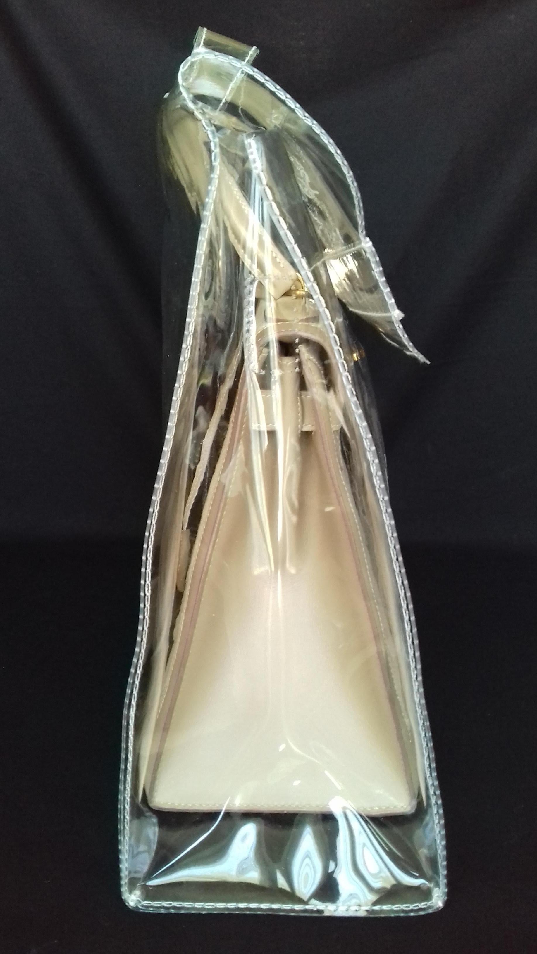 Hermès See-Through Kelly Clear Plastic Vinyl Bag 1998 40 cm Collector Rain Cover 14
