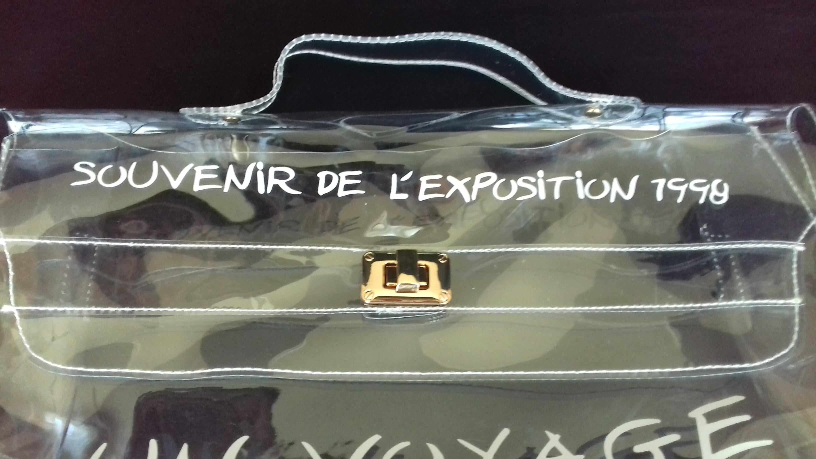 Hermès See-Through Kelly Clear Plastic Vinyl Bag 1998 40 cm Collector Rain Cover 3