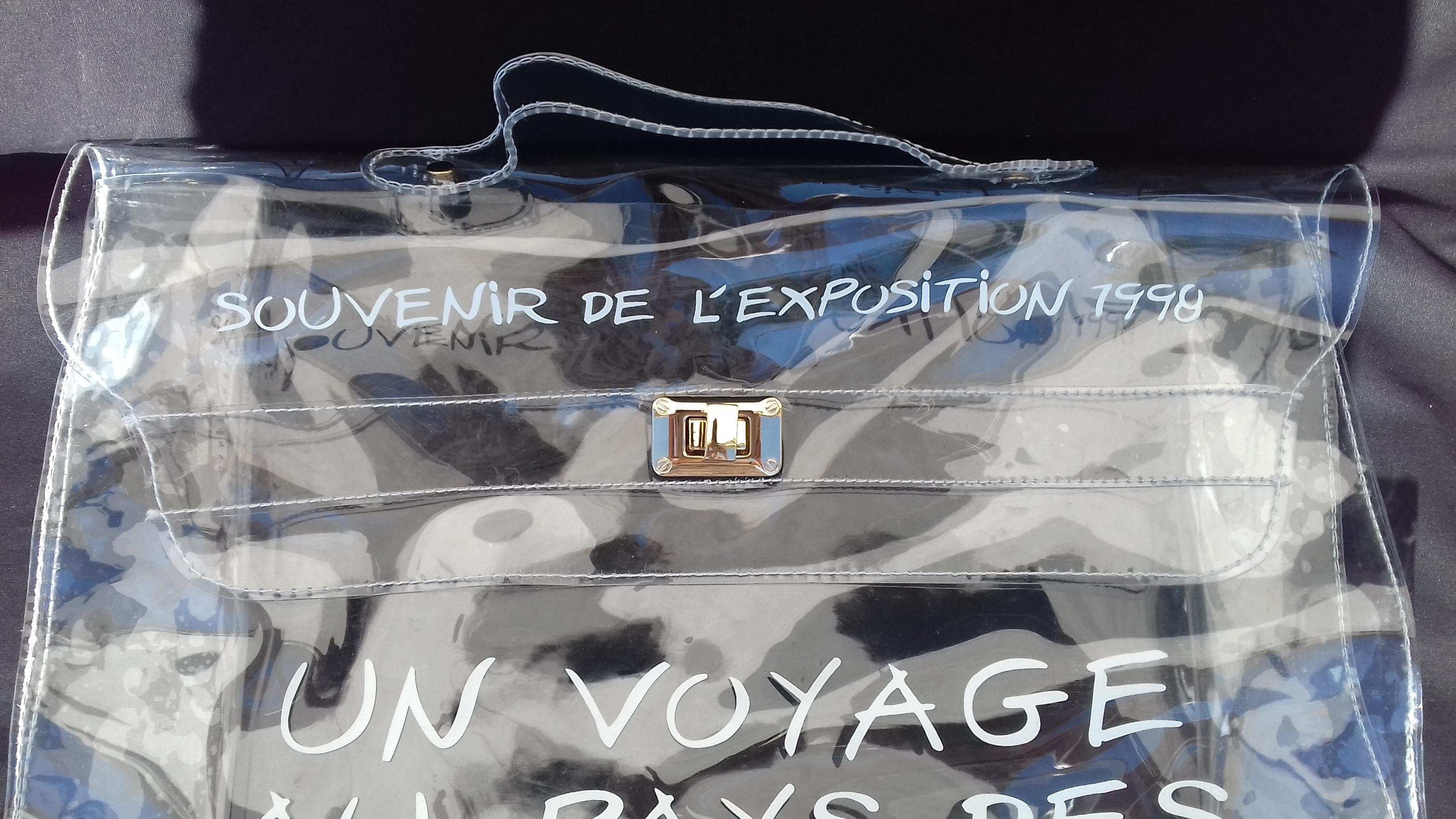 Hermès See-Through Kelly Clear Plastic Vinyl Bag 1998 40 cm Collector Rain Cover 6