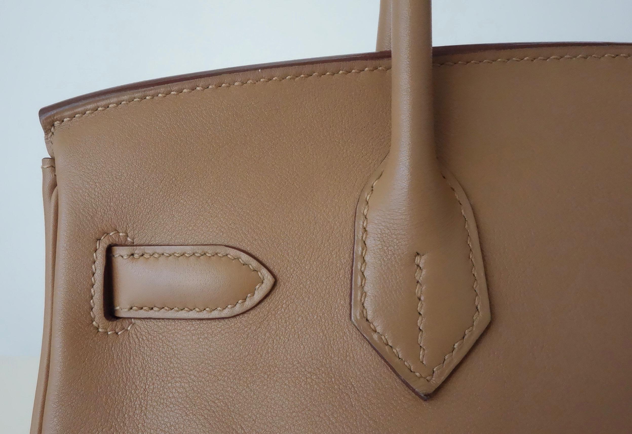 Hermès Swift Leather Biscuit Phw 30 cm Birkin Bag   2