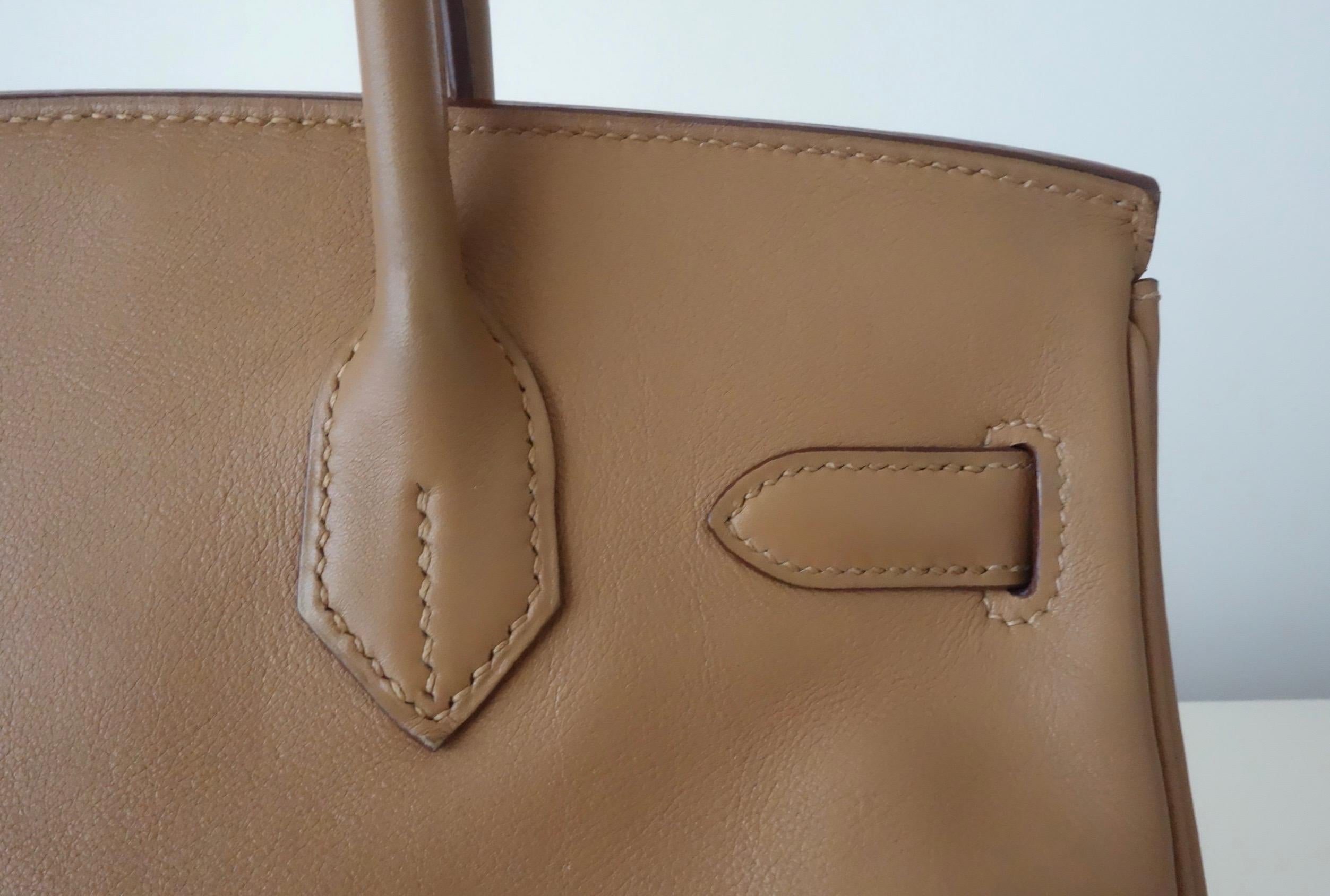 Hermès Swift Leather Biscuit Phw 30 cm Birkin Bag   3
