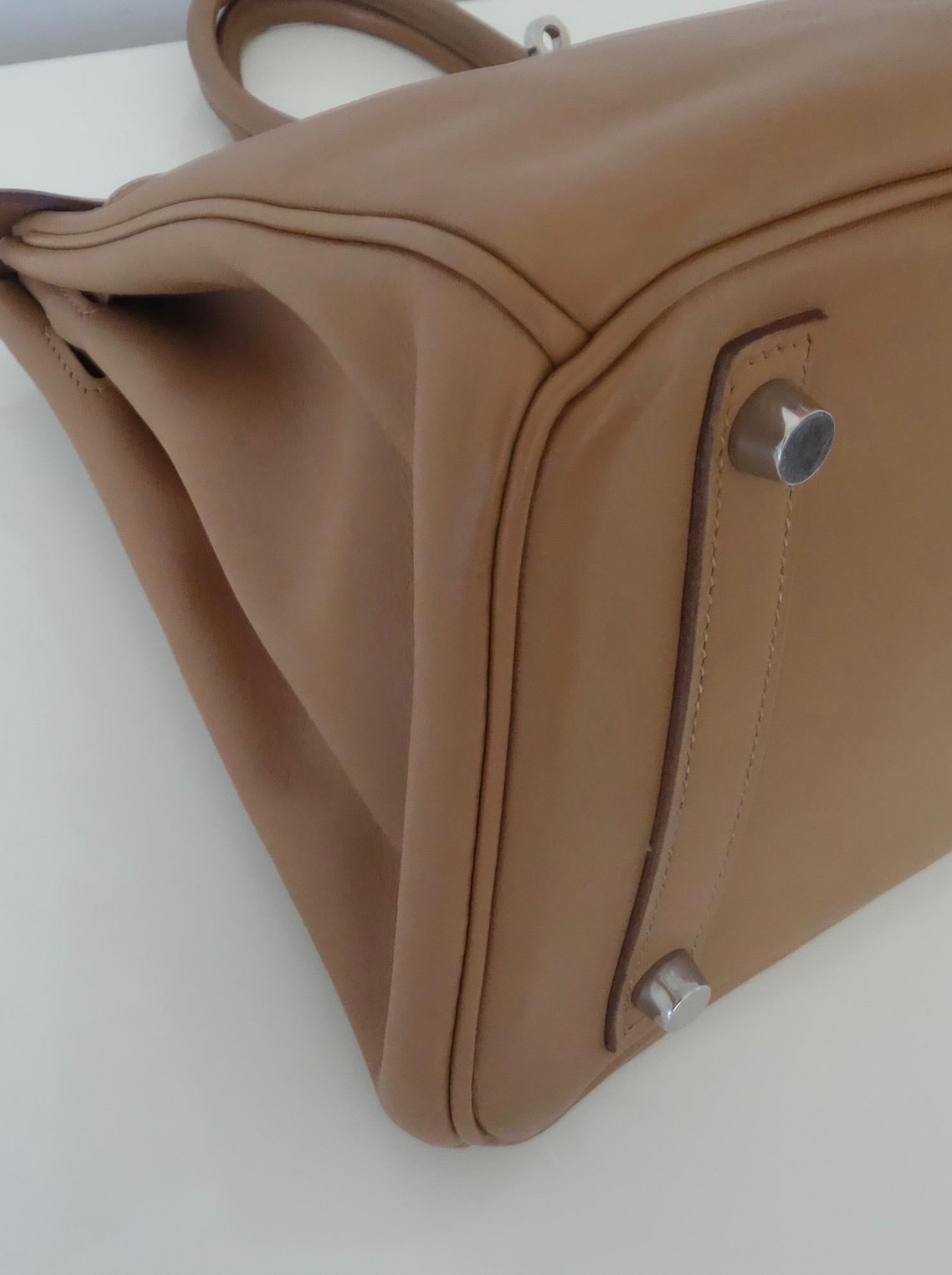 Hermès Swift Leather Biscuit Phw 30 cm Birkin Bag   9