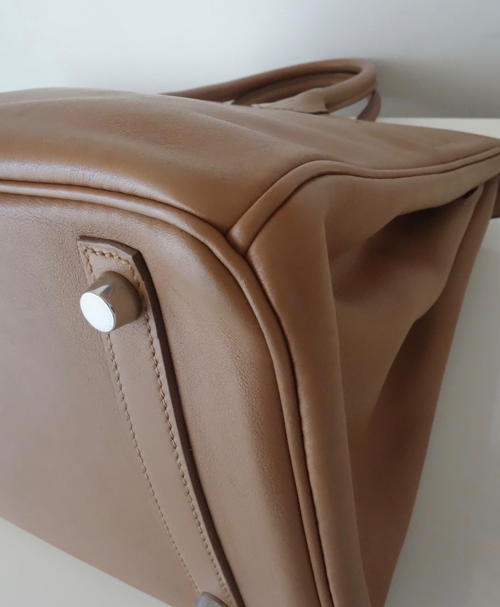 Hermès Swift Leather Biscuit Phw 30 cm Birkin Bag   12