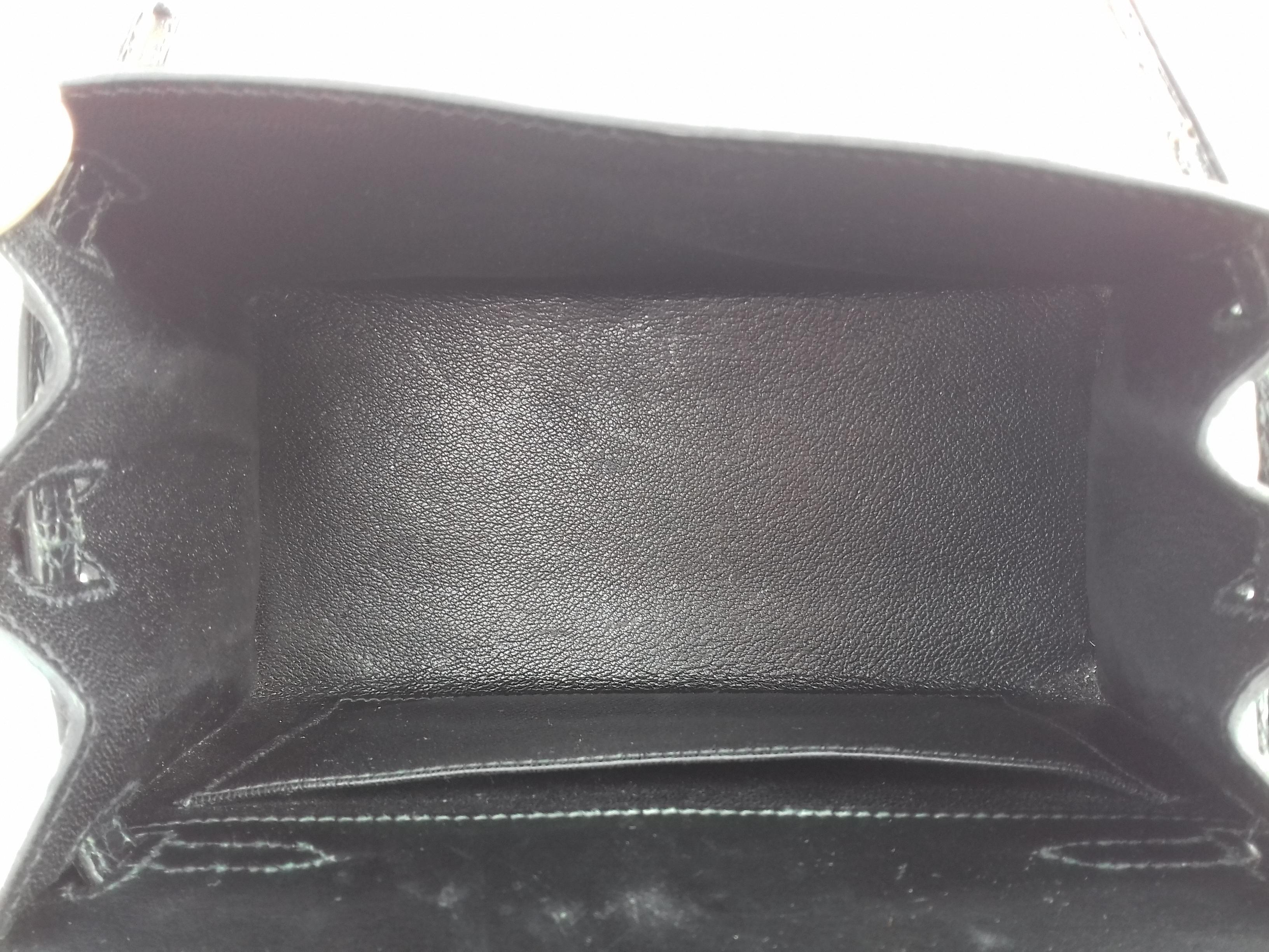 Hermès Mini Kelly Vintage Bag Sellier Black Croco Ghw 20 cm RARE 2