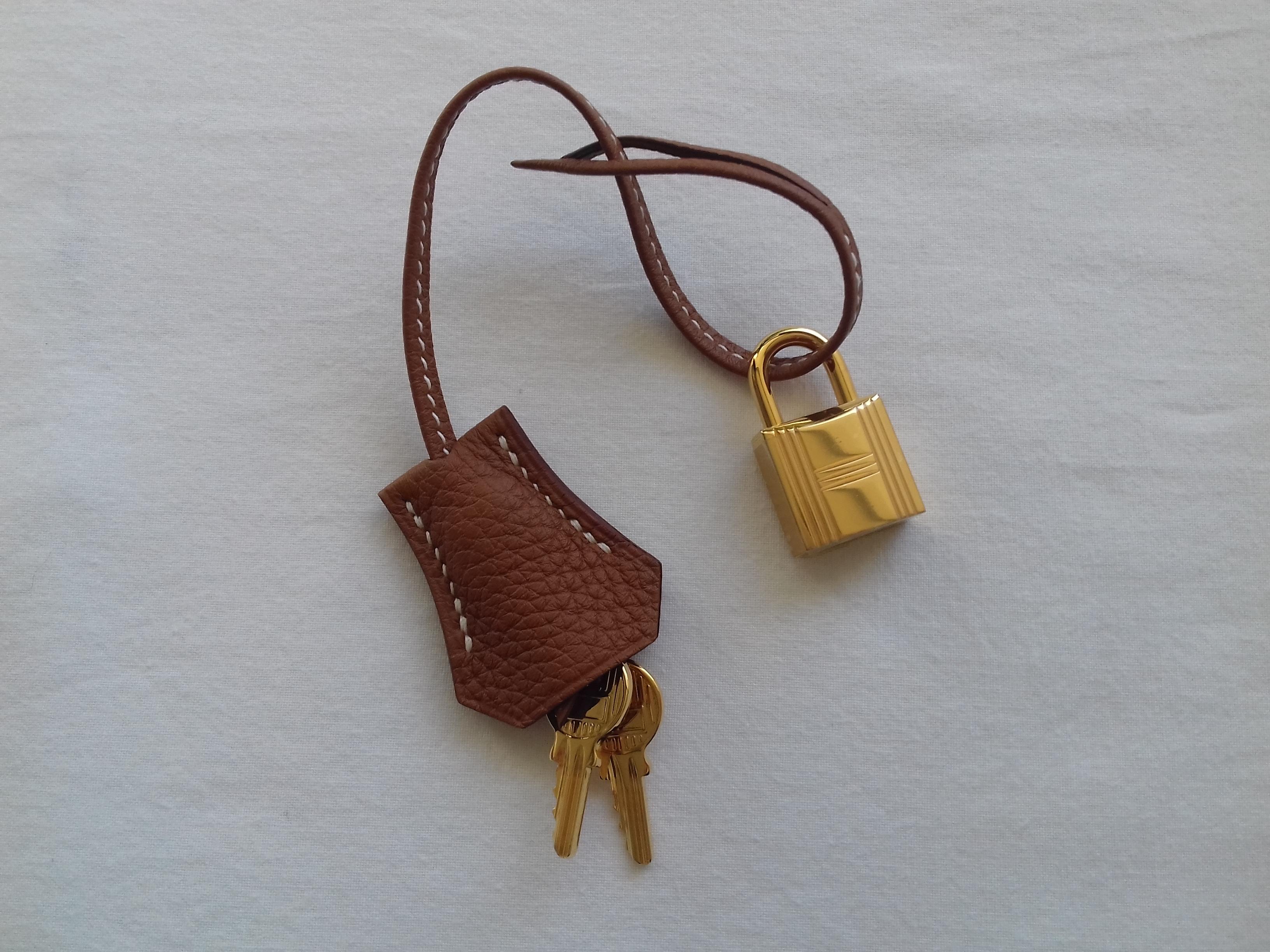 Authentic Hermès Set: Clochette, Tirette, Padlock, 2 keys

Made in France

Made of Taurillon Clemence Leather

Colorway: 