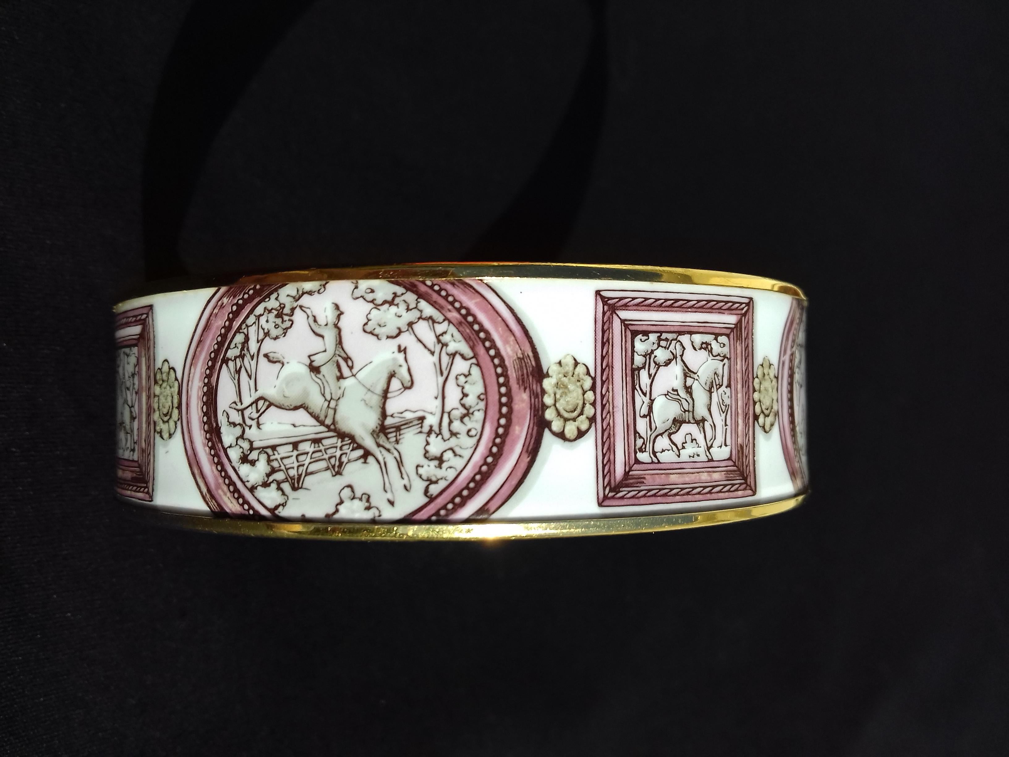 Hermès Vintage Wedgwood Ledoux Pink Ghw Enamel Bracelet, 1974  2