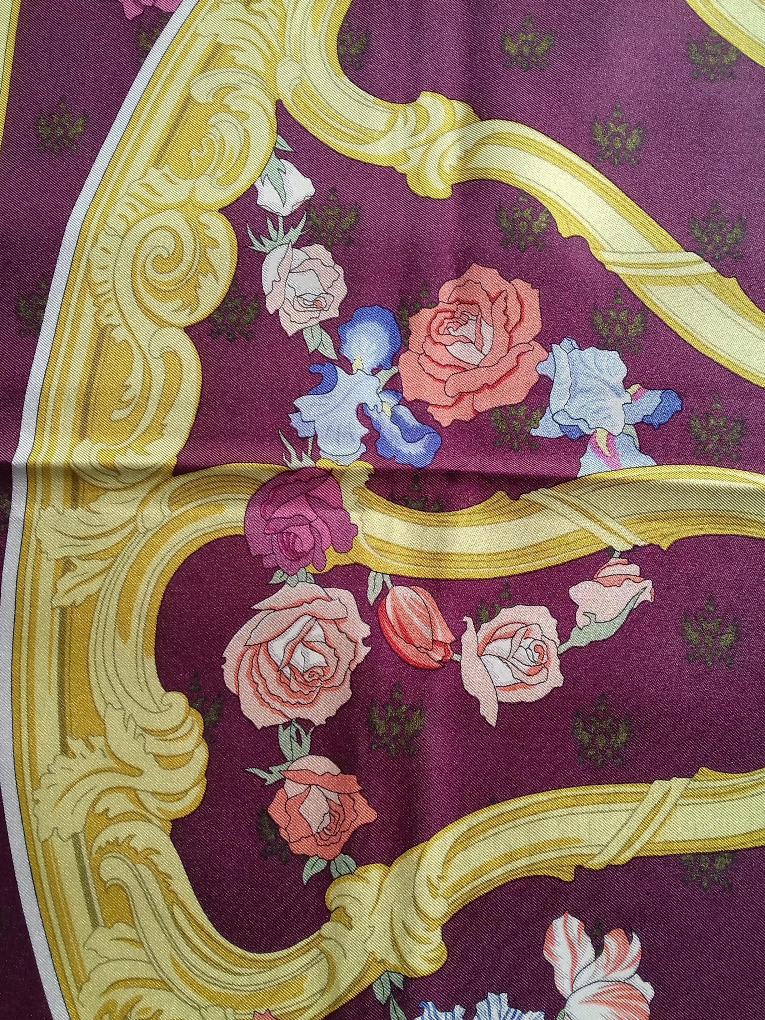 Hermès Silk Scarf Vintage Roue Arriere du Carosse Imperial Vauzelles 1983 1B For Sale 3