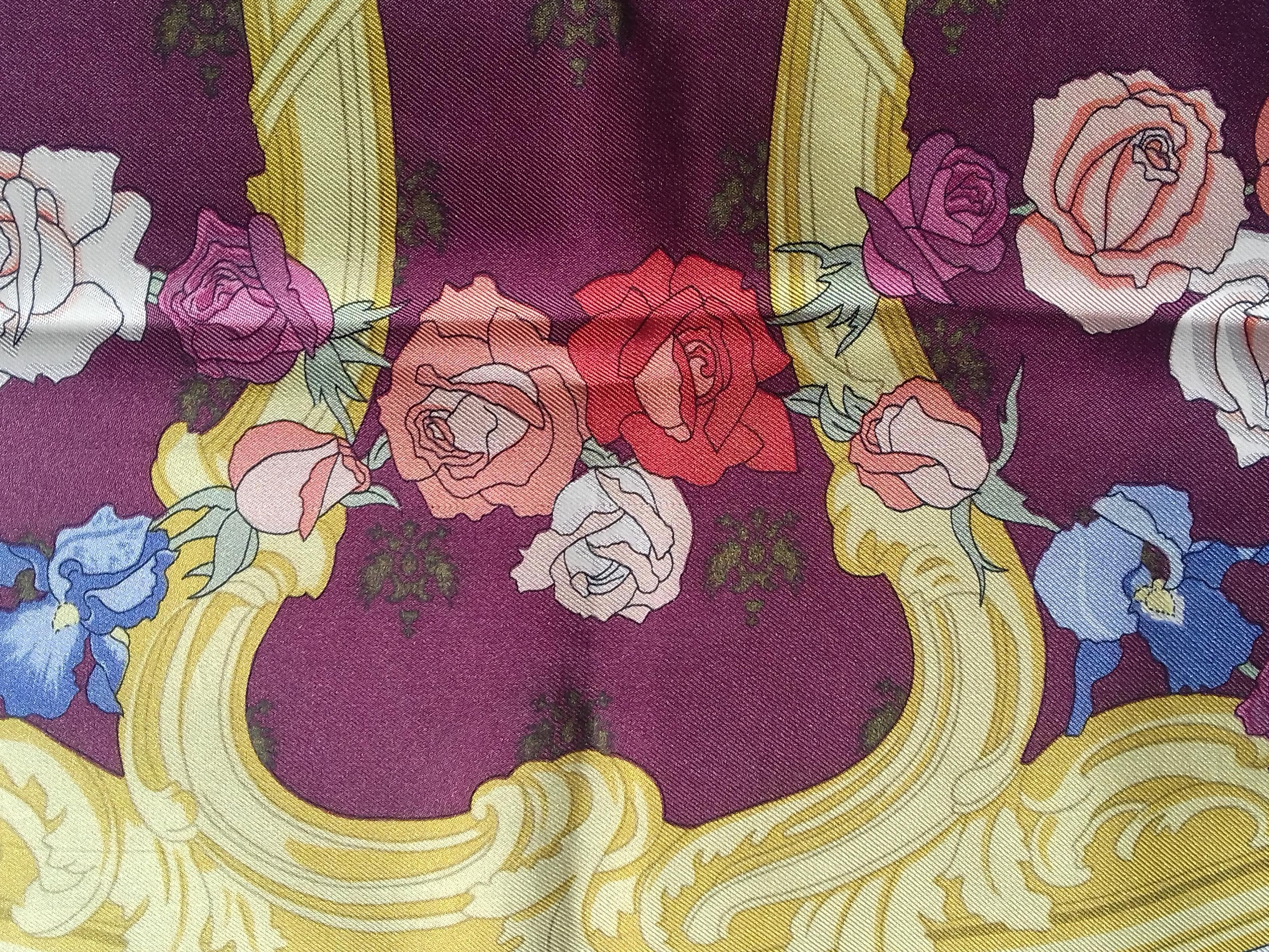 Hermès Silk Scarf Vintage Roue Arriere du Carosse Imperial Vauzelles 1983 1B For Sale 7