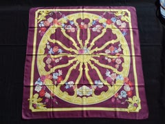 Hermès Silk Scarf Vintage Roue Arriere du Carosse Imperial Vauzelles 1983 1B