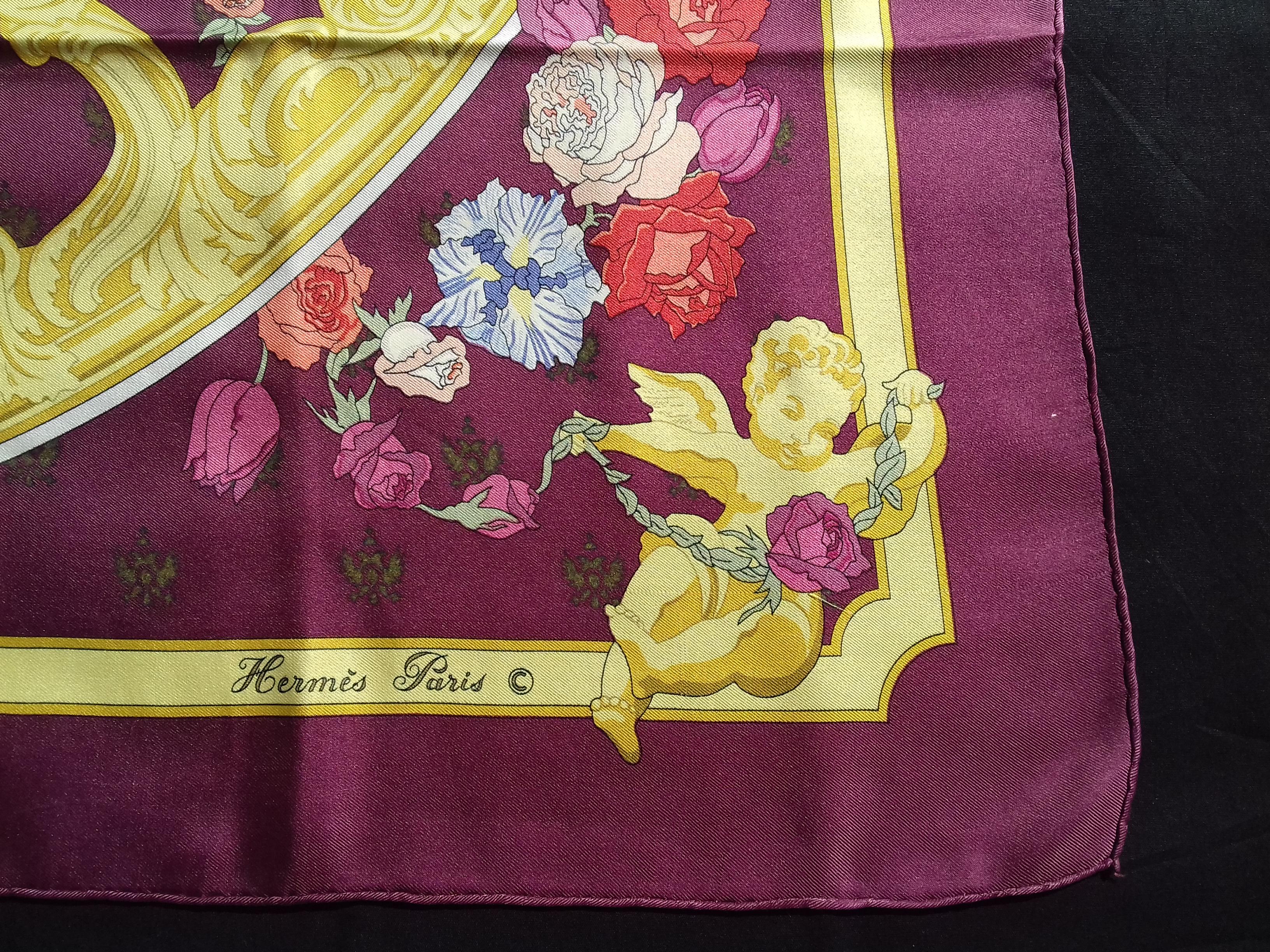 Women's Hermès Silk Scarf Vintage Roue Arriere du Carosse Imperial Vauzelles 1983 1B For Sale