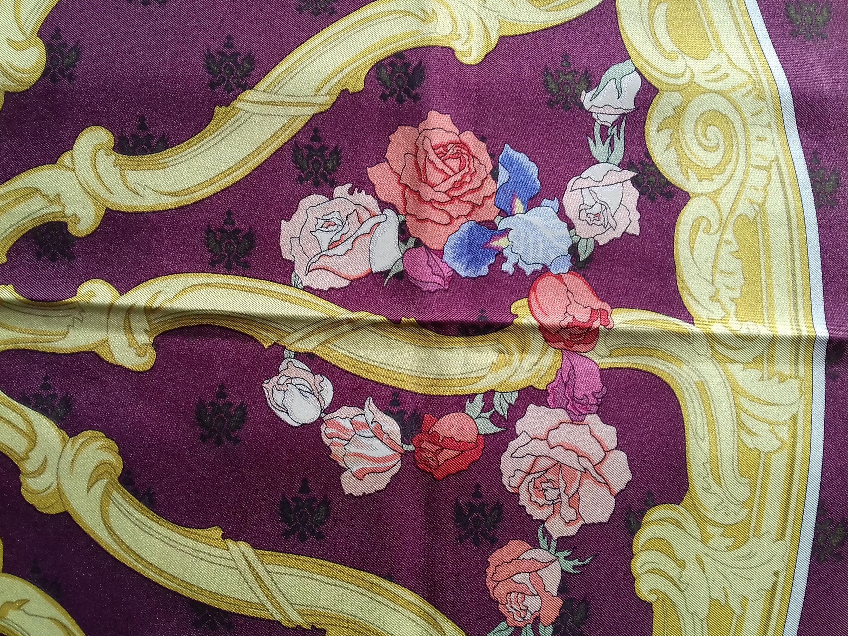 Hermès Silk Scarf Vintage Roue Arriere du Carosse Imperial Vauzelles 1983 1B For Sale 1