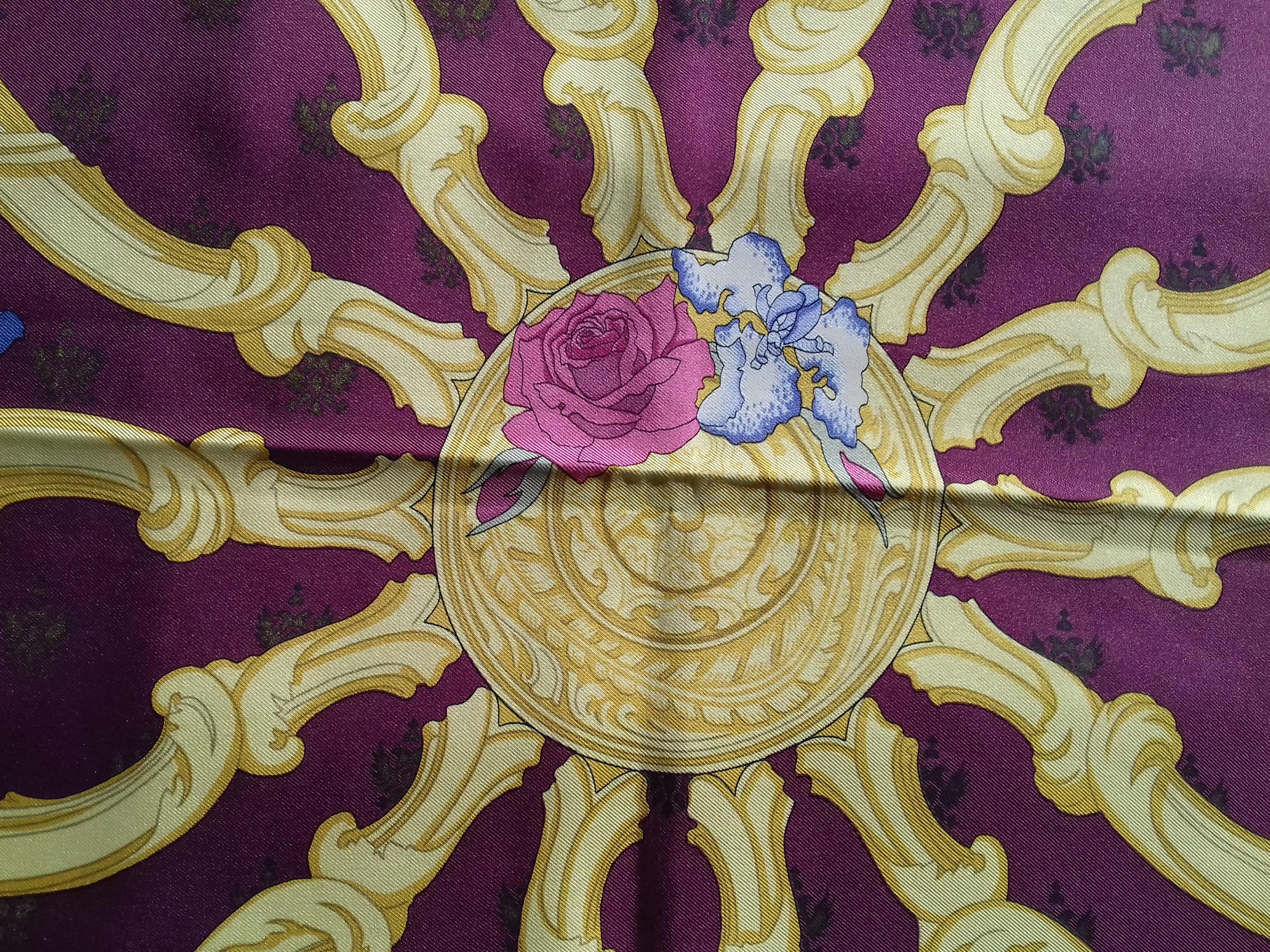 Hermès Silk Scarf Vintage Roue Arriere du Carosse Imperial Vauzelles 1983 1B For Sale 2