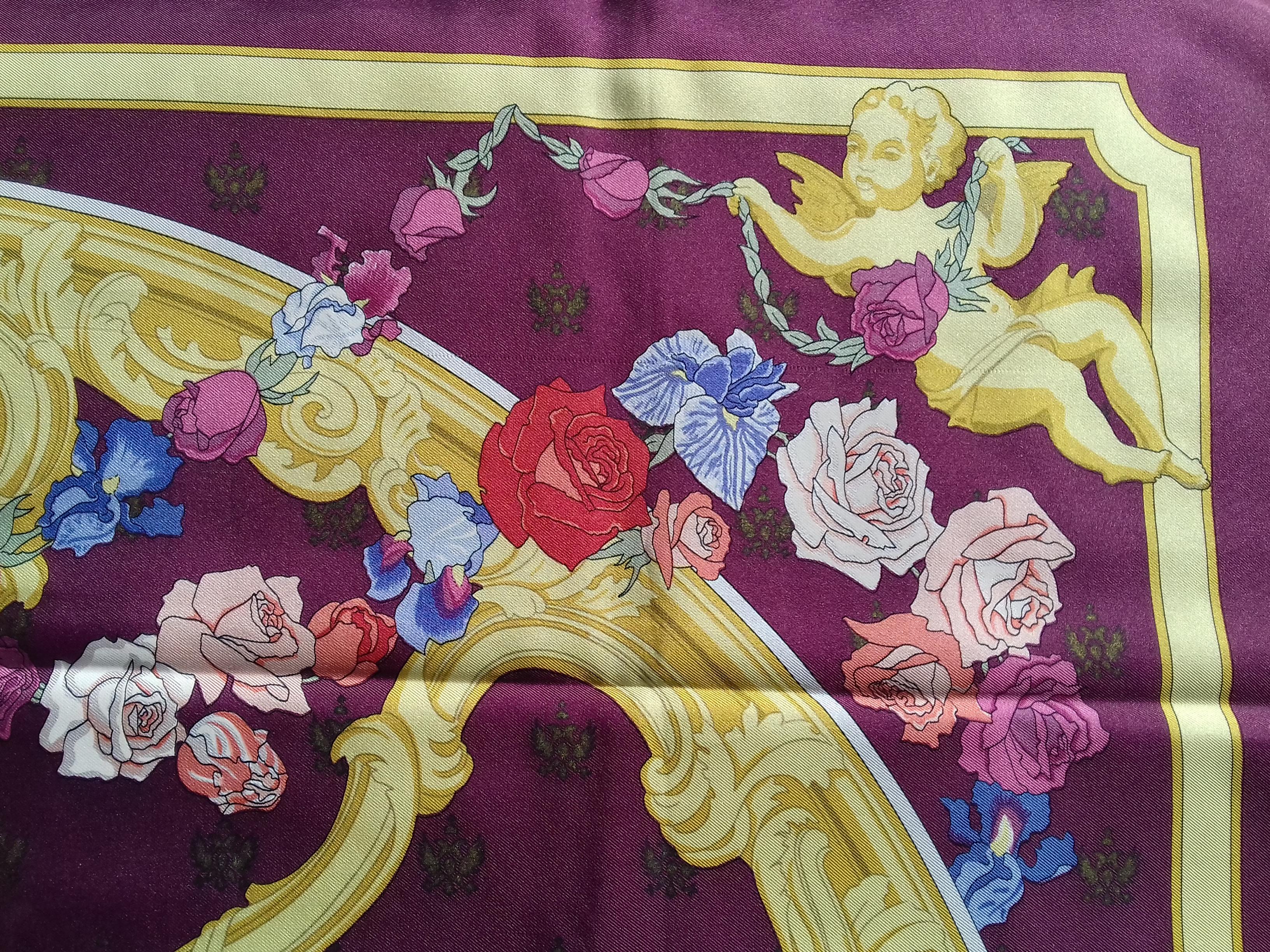 Hermès Silk Scarf Vintage Roue Arriere du Carosse Imperial Vauzelles 1983 1B For Sale 4