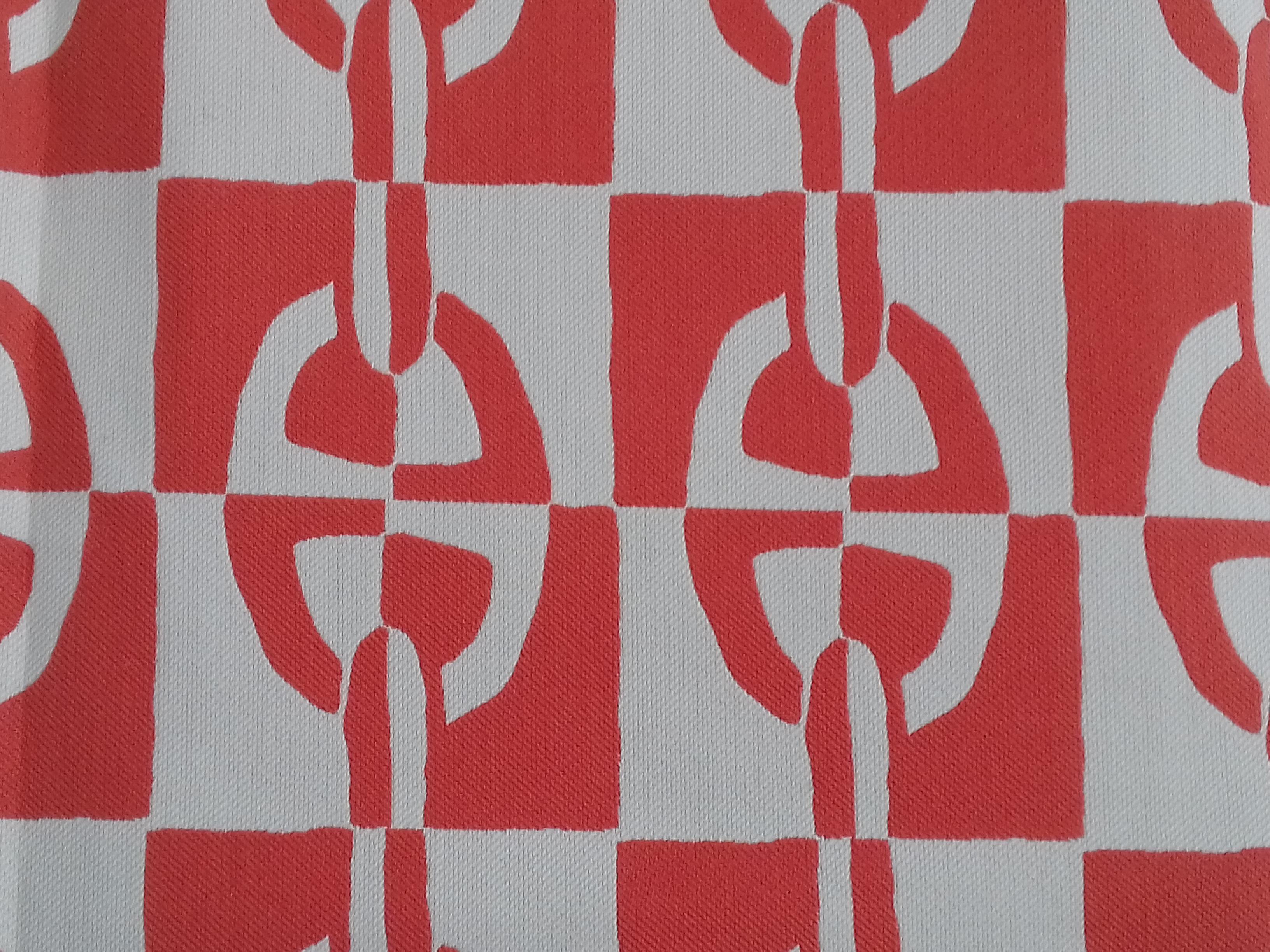 Hermès Piece of Tissue Fabric Optique Chaine Ancre Anchor Chain Pattern Cotton 1