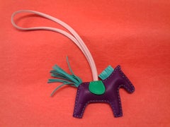 Hermès Rodeo Grigri Caballo Kelly Birkin Bolsa Charm 4 colorways Raisin PM RARE