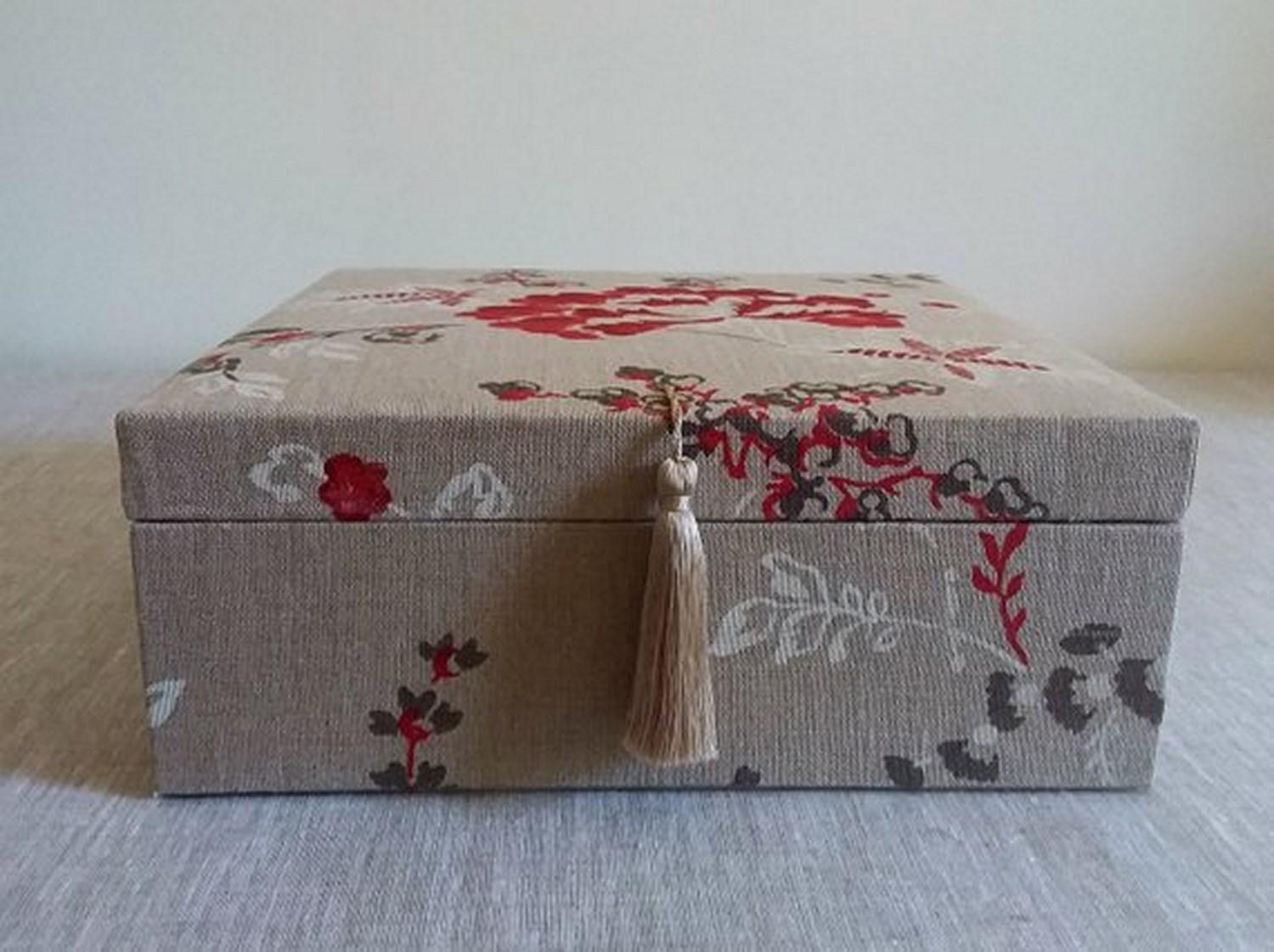 Beautiful storage box entirely handmade

Perfect for storing your Hermès scarves !

Made of Wood Cardboard

Covered with 