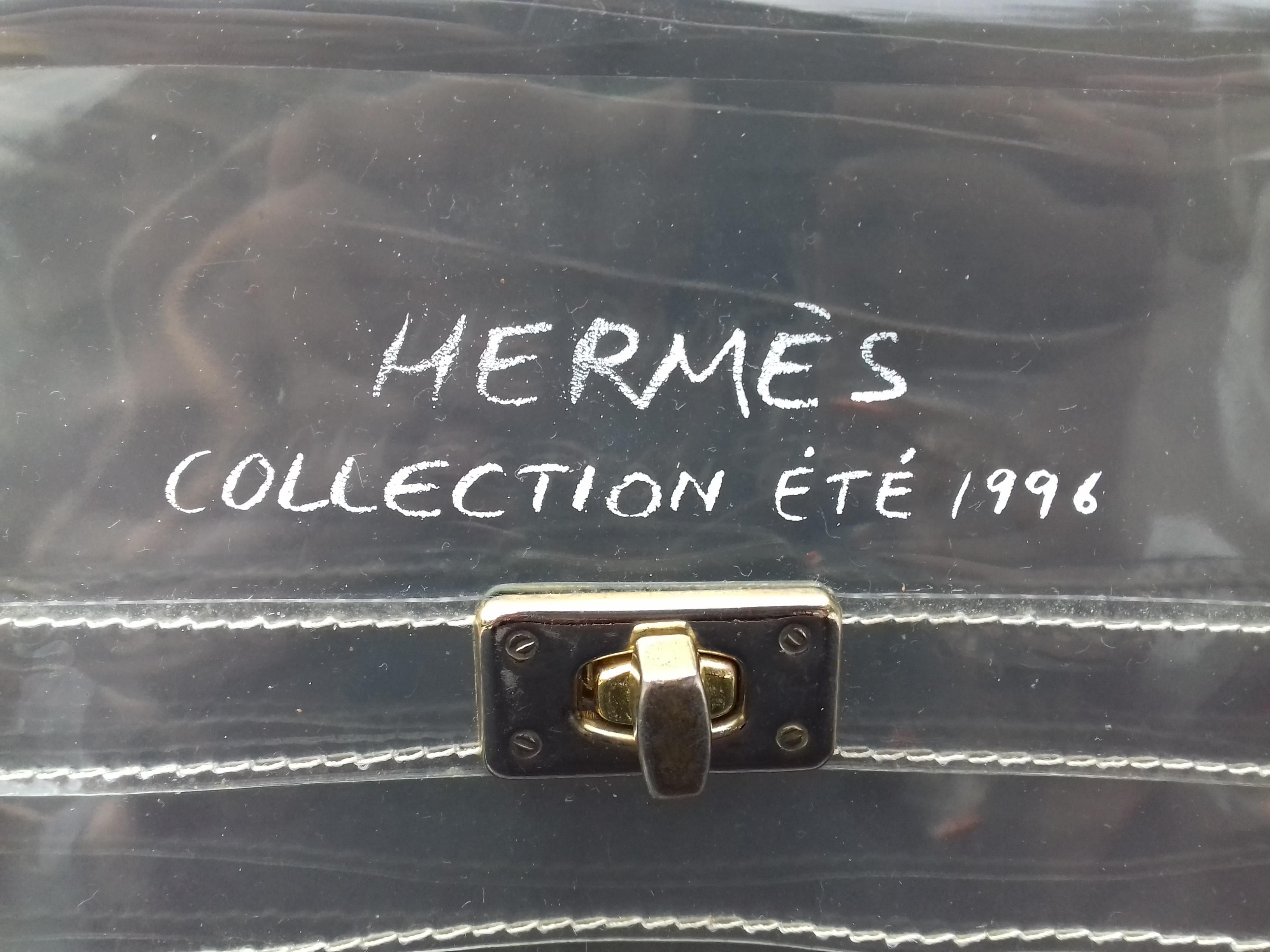 Women's Hermès See-Through Kelly Clear Security Bag Check-in 1996 32 cm Collector