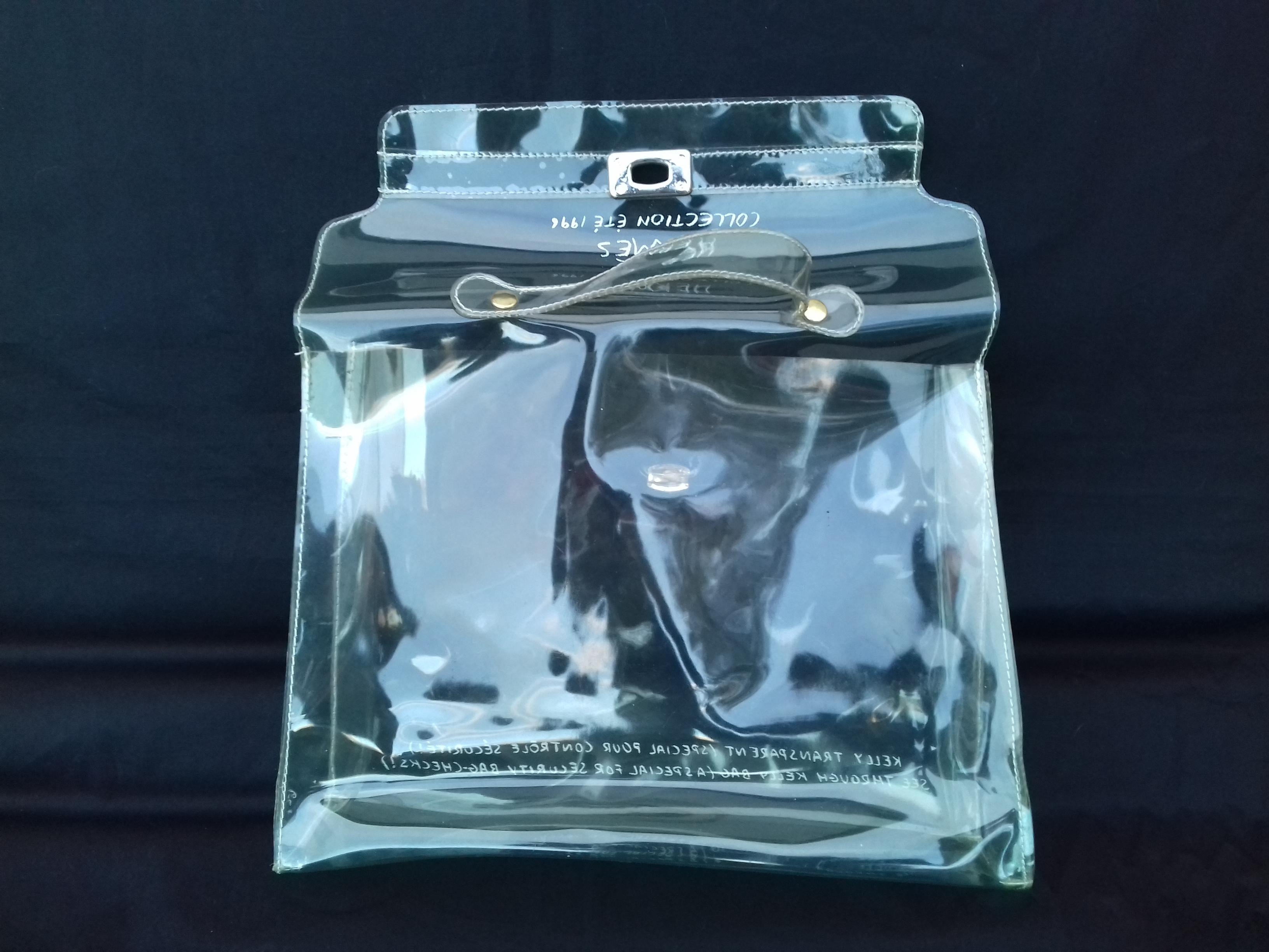 Hermès See-Through Kelly Clear Security Bag Check-in 1996 32 cm Collector 7