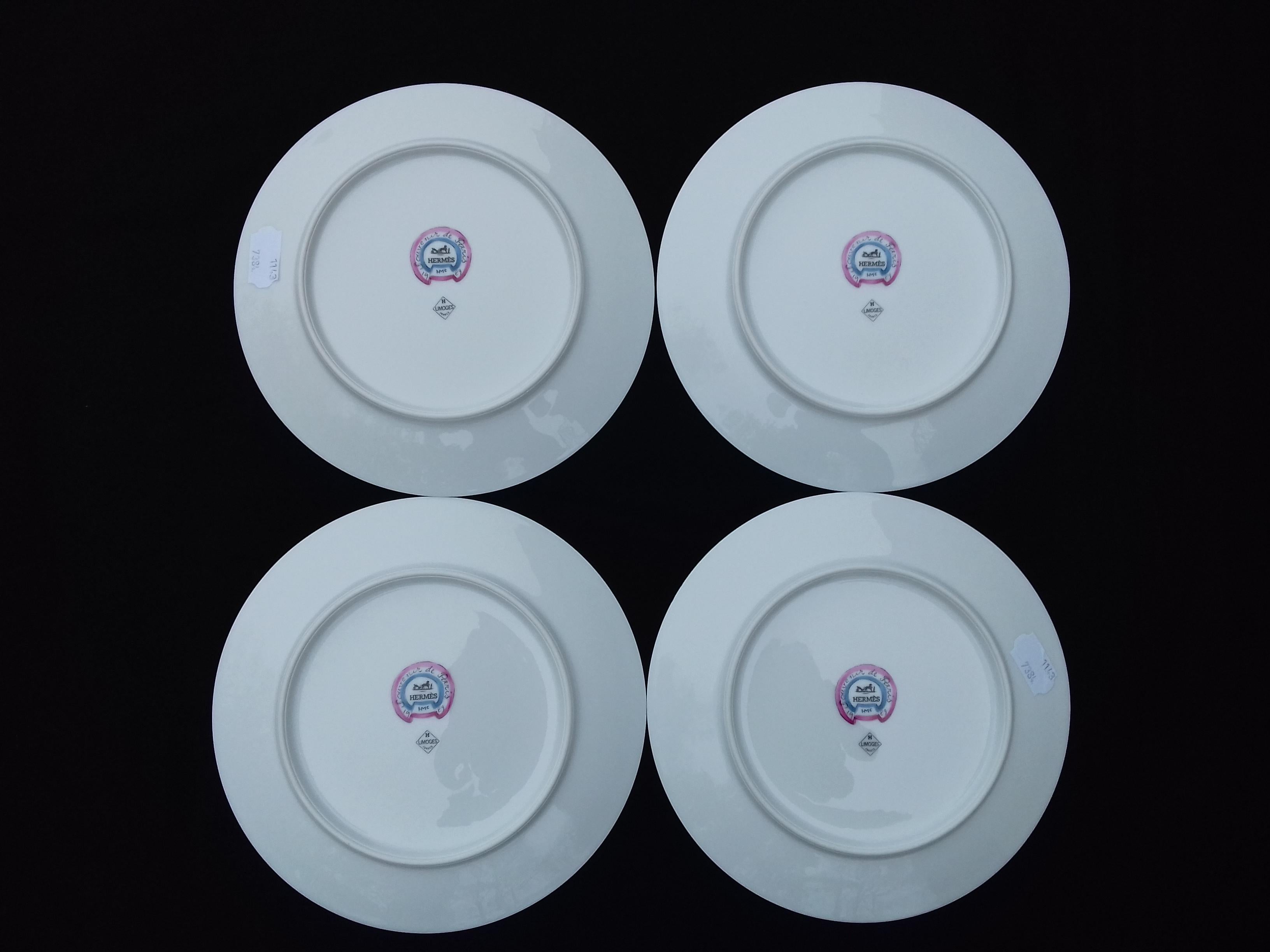 Hermès Exceptional Set of 4 Plates Souvenir De Paris French Revolution RARE For Sale 6