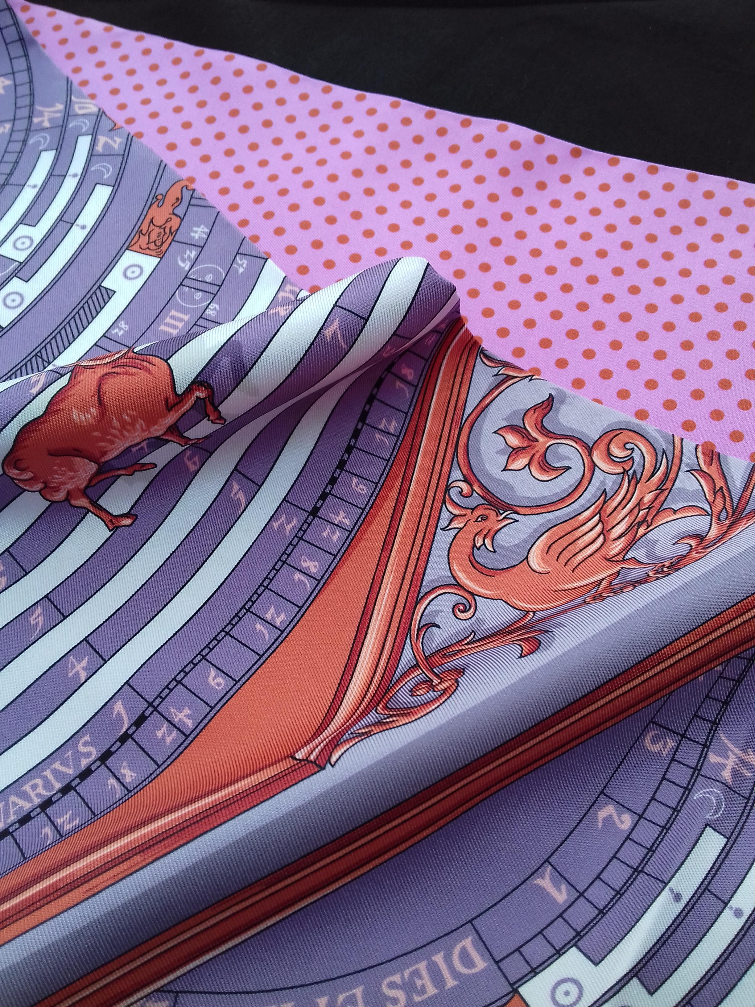 Hermès Silk Scarf Maxi Twilly Cut Astrologie Pois (Dies et Hore) Parma In Box 2