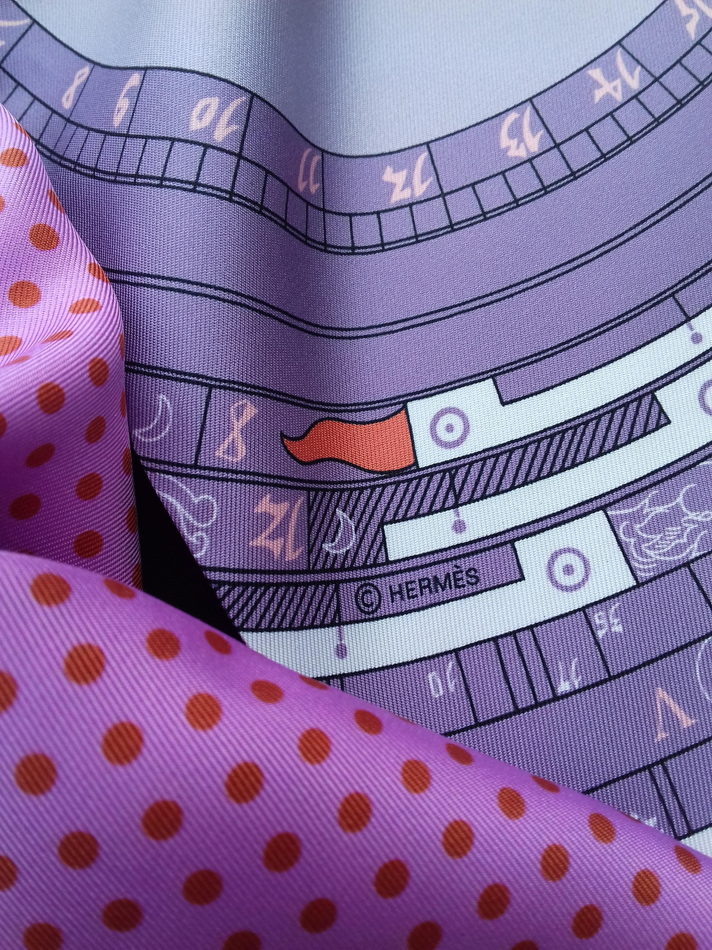 Hermès Silk Scarf Maxi Twilly Cut Astrologie Pois (Dies et Hore) Parma In Box 3