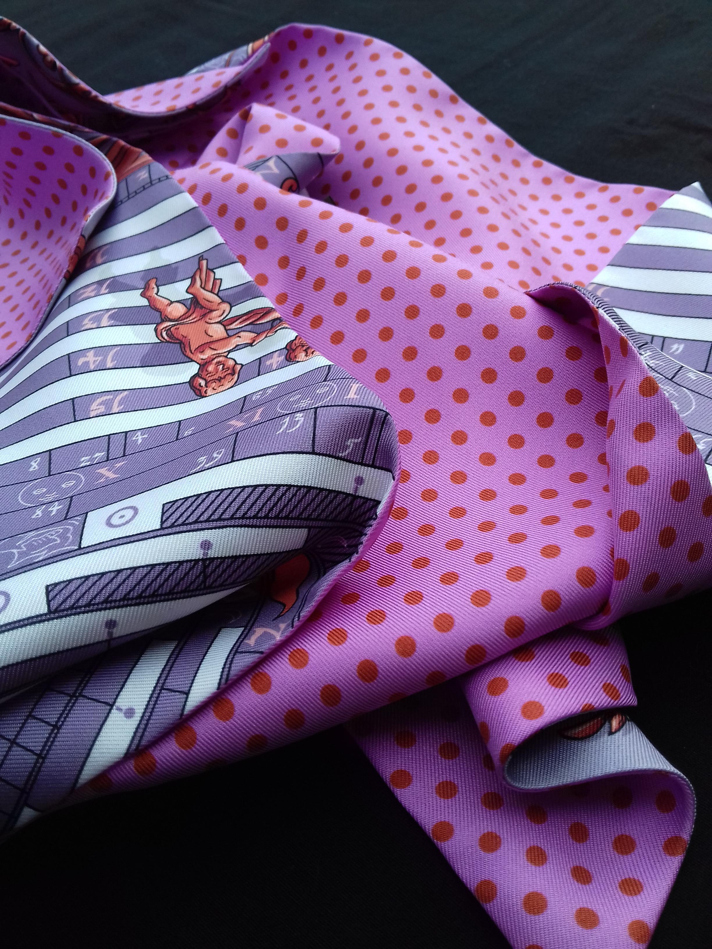 Hermès Silk Scarf Maxi Twilly Cut Astrologie Pois (Dies et Hore) Parma In Box 7