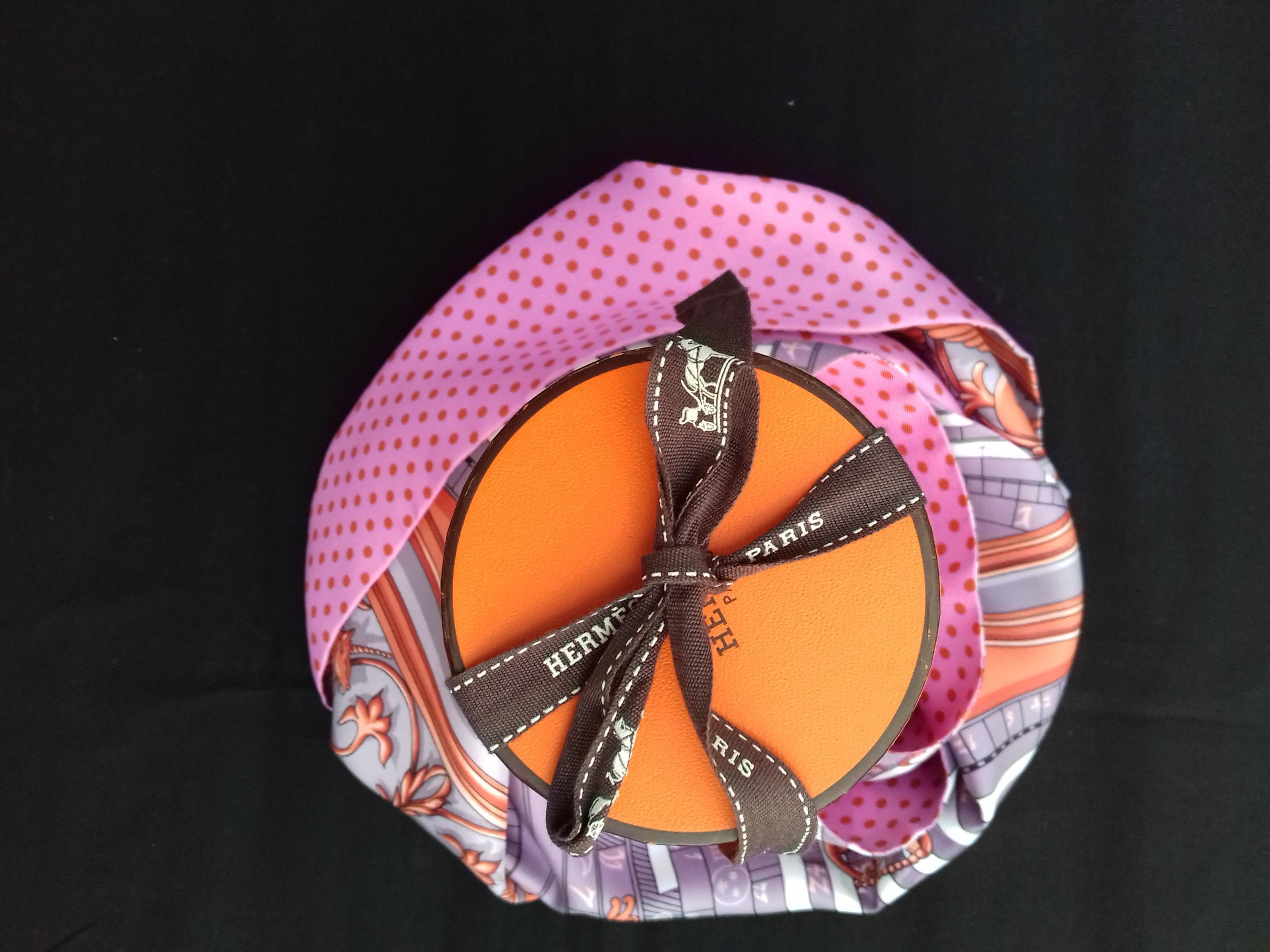 Hermès Silk Scarf Maxi Twilly Cut Astrologie Pois (Dies et Hore) Parma In Box 11
