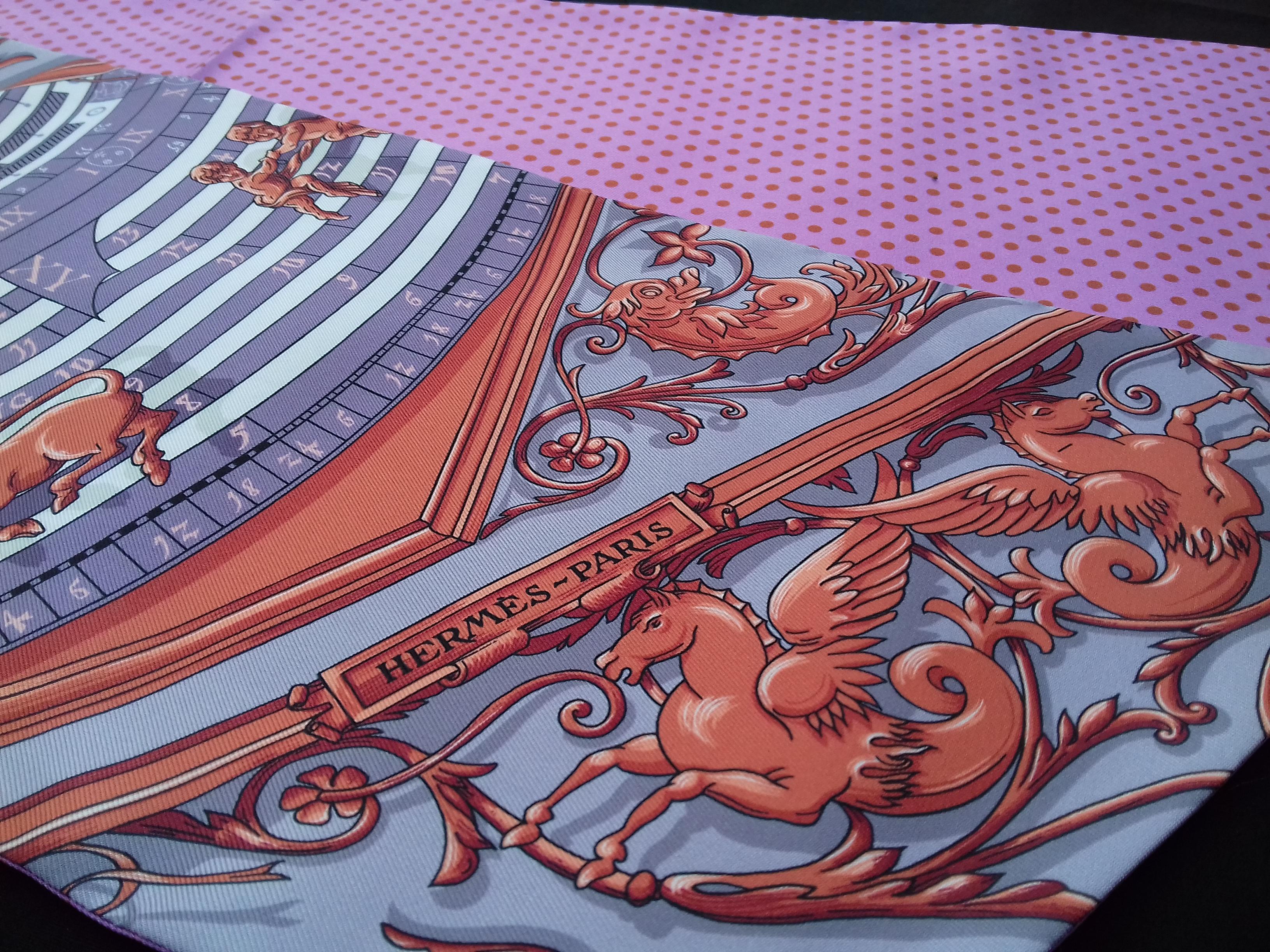 Women's Hermès Silk Scarf Maxi Twilly Cut Astrologie Pois (Dies et Hore) Parma In Box