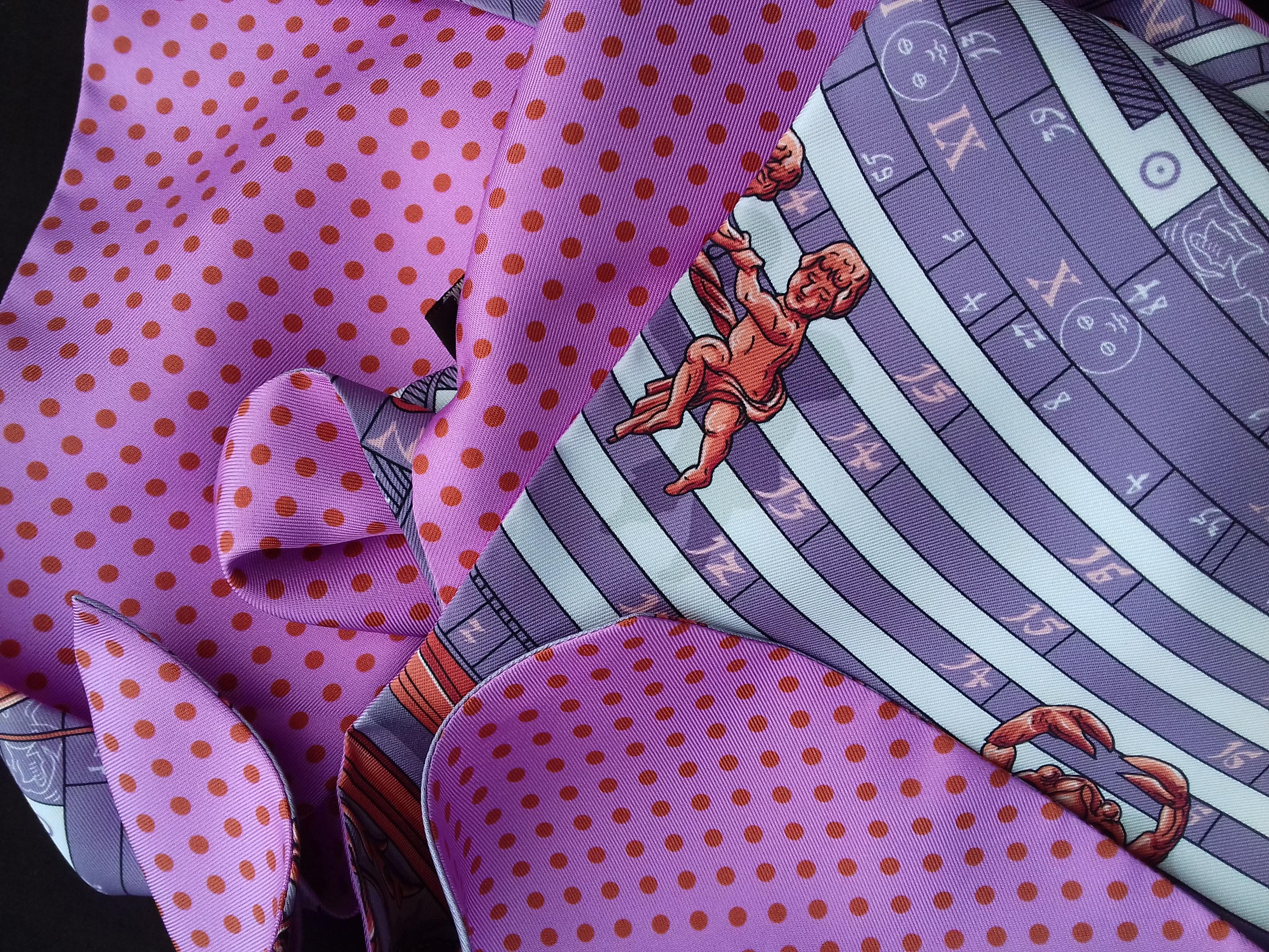 Hermès Silk Scarf Maxi Twilly Cut Astrologie Pois (Dies et Hore) Parma In Box 5