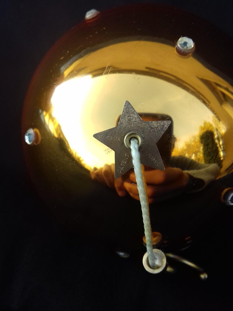 Exceptional Christmas Ball Music Box Silent Night Reuge Sainte Croix at