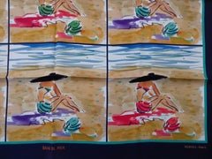 Hermès Silk Scarf Bain de Mer Jean Louis Clerc 2016 68 cm