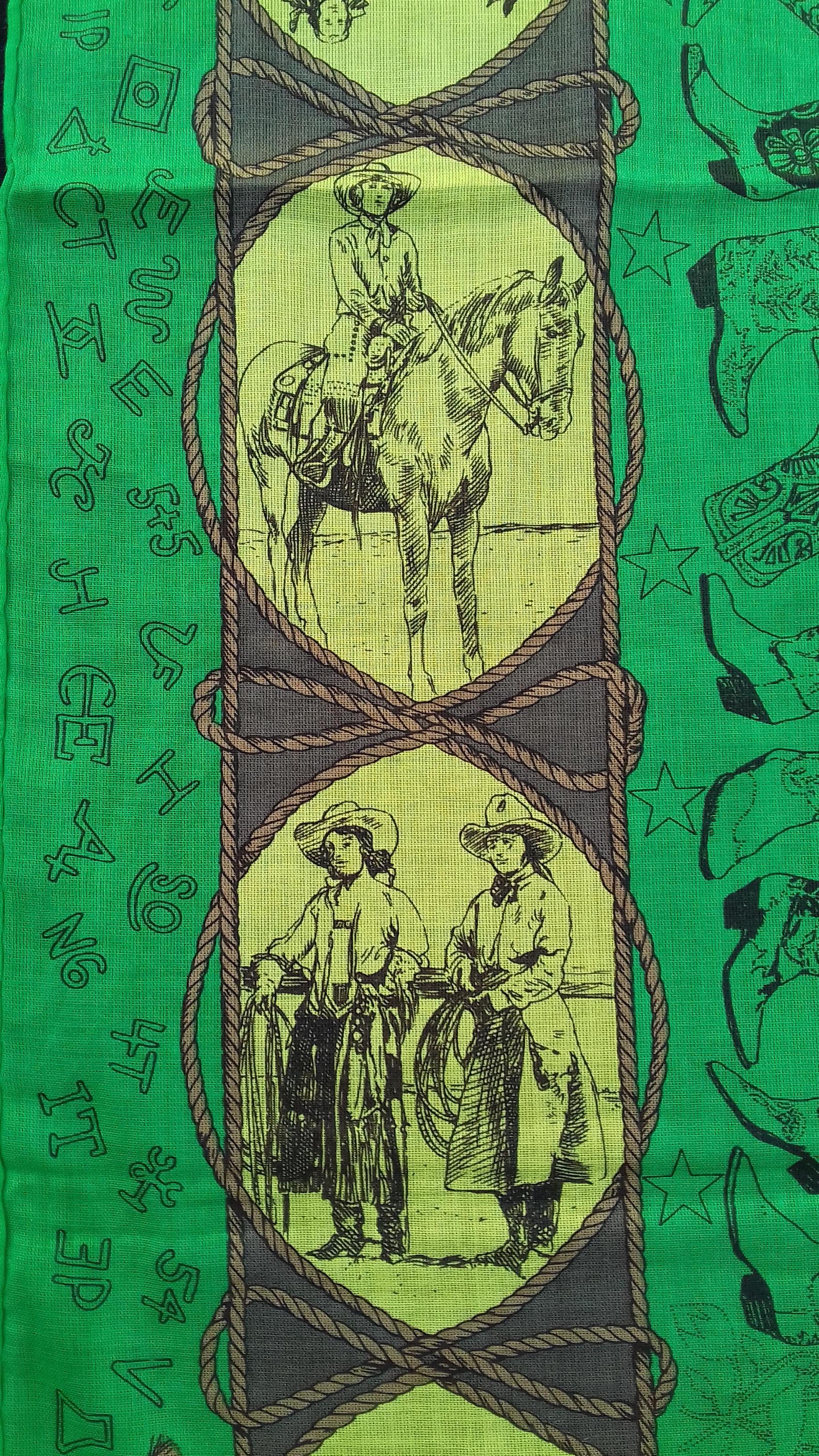 Hermès Cotton Charm Scarf Rodeo Des Cowgirls Kermit Oliver TEXAS 67 cm GRAIL 8