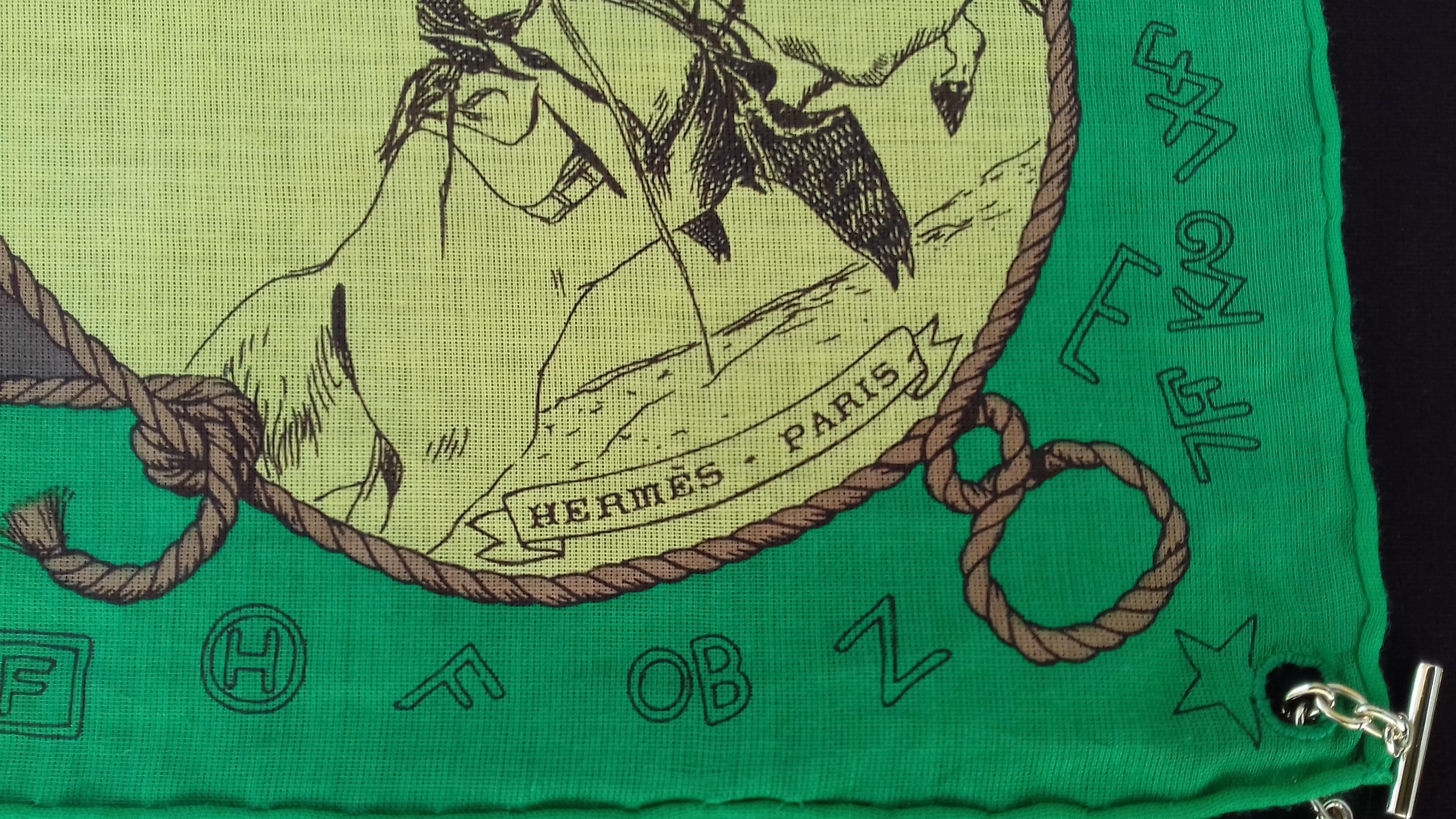 Hermès Cotton Charm Scarf Rodeo Des Cowgirls Kermit Oliver TEXAS 67 cm GRAIL 1
