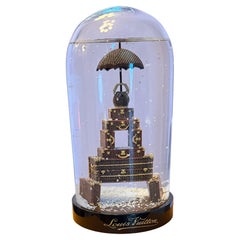 Eiffel Tower Louis Vuitton Monogram Trunk Snow Globe
