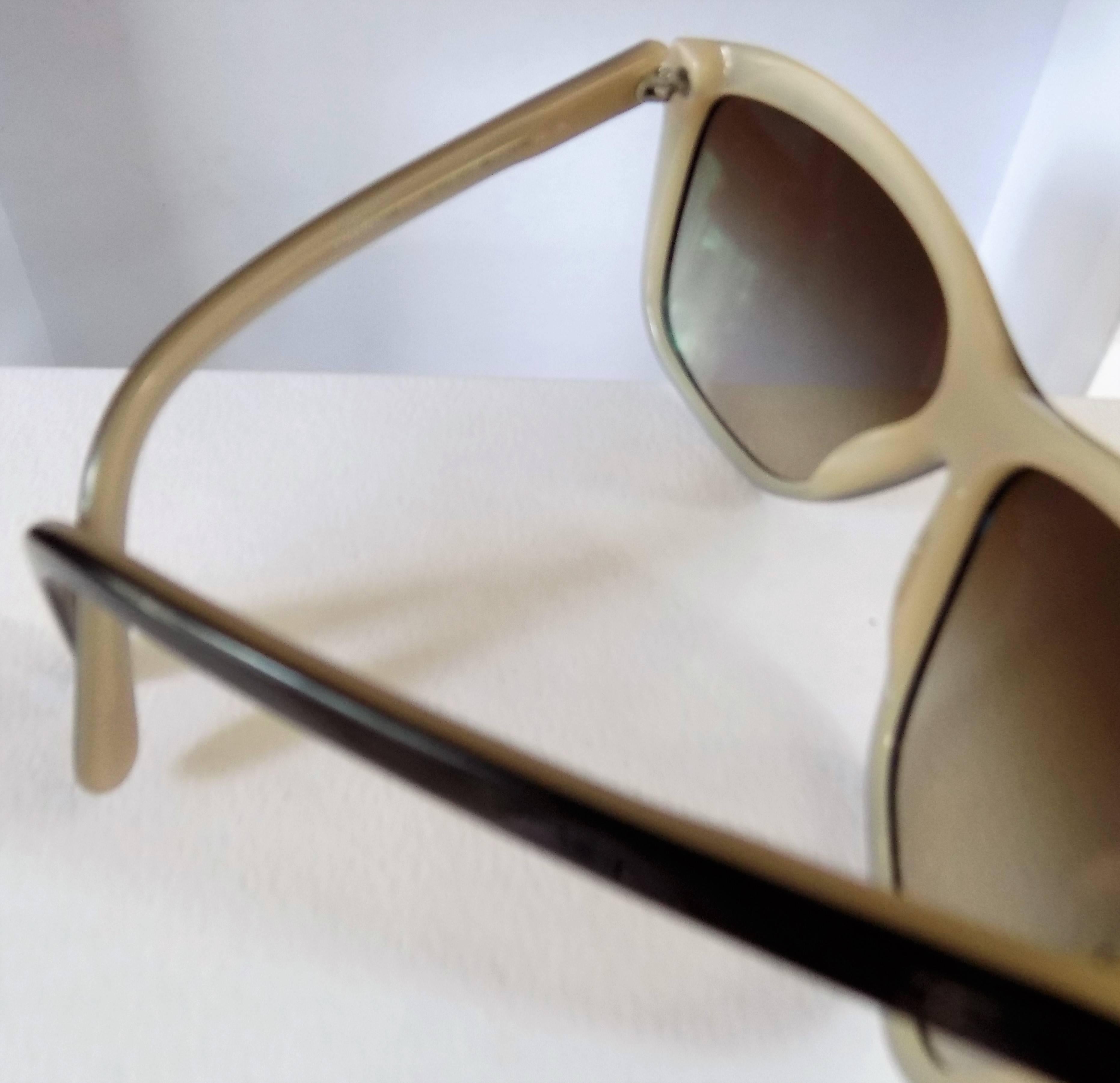 chanel cream sunglasses
