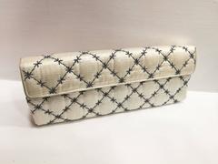 Fendi white sequins clutch