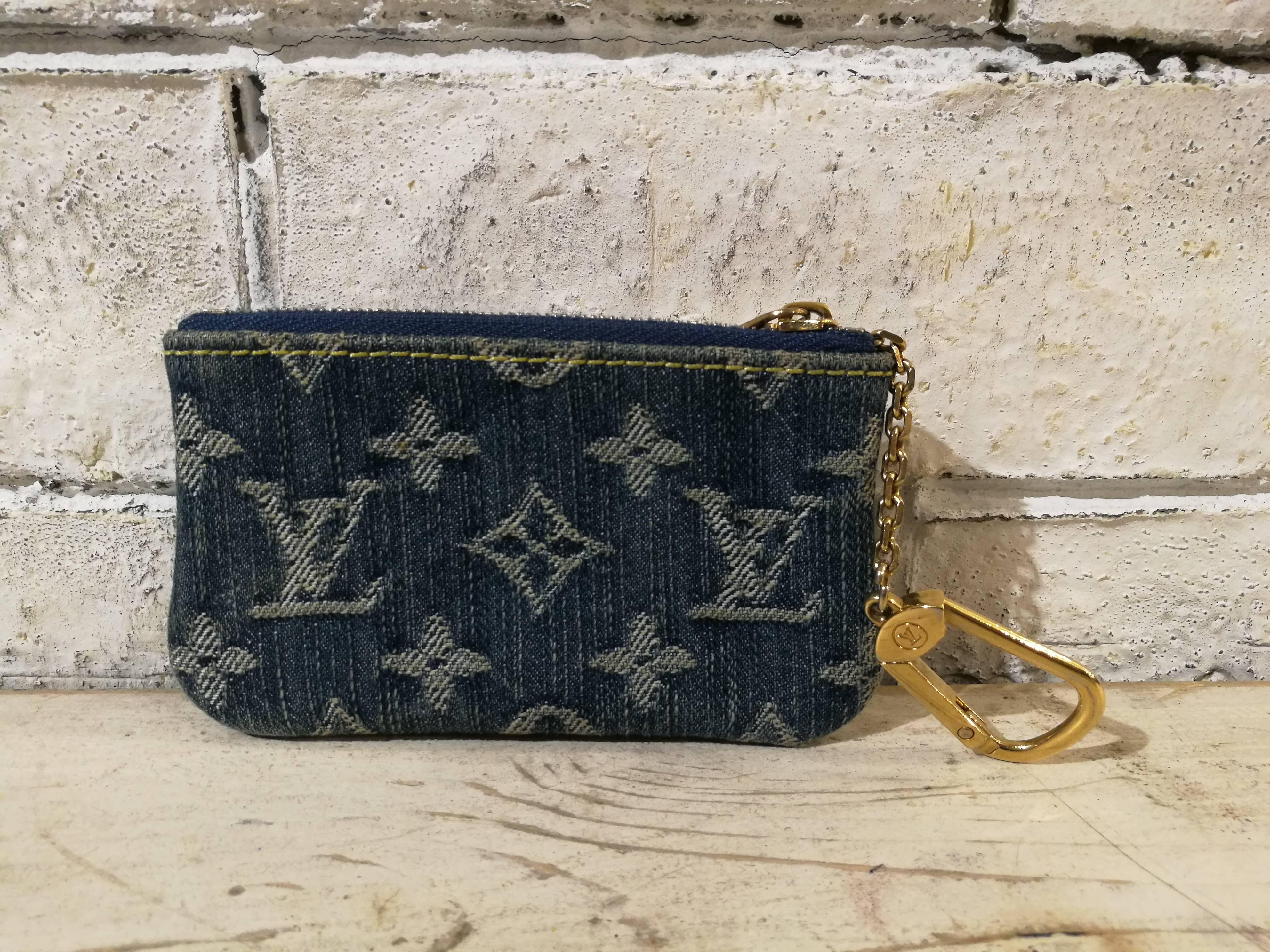 Black Louis Vuitton Denim Coincase