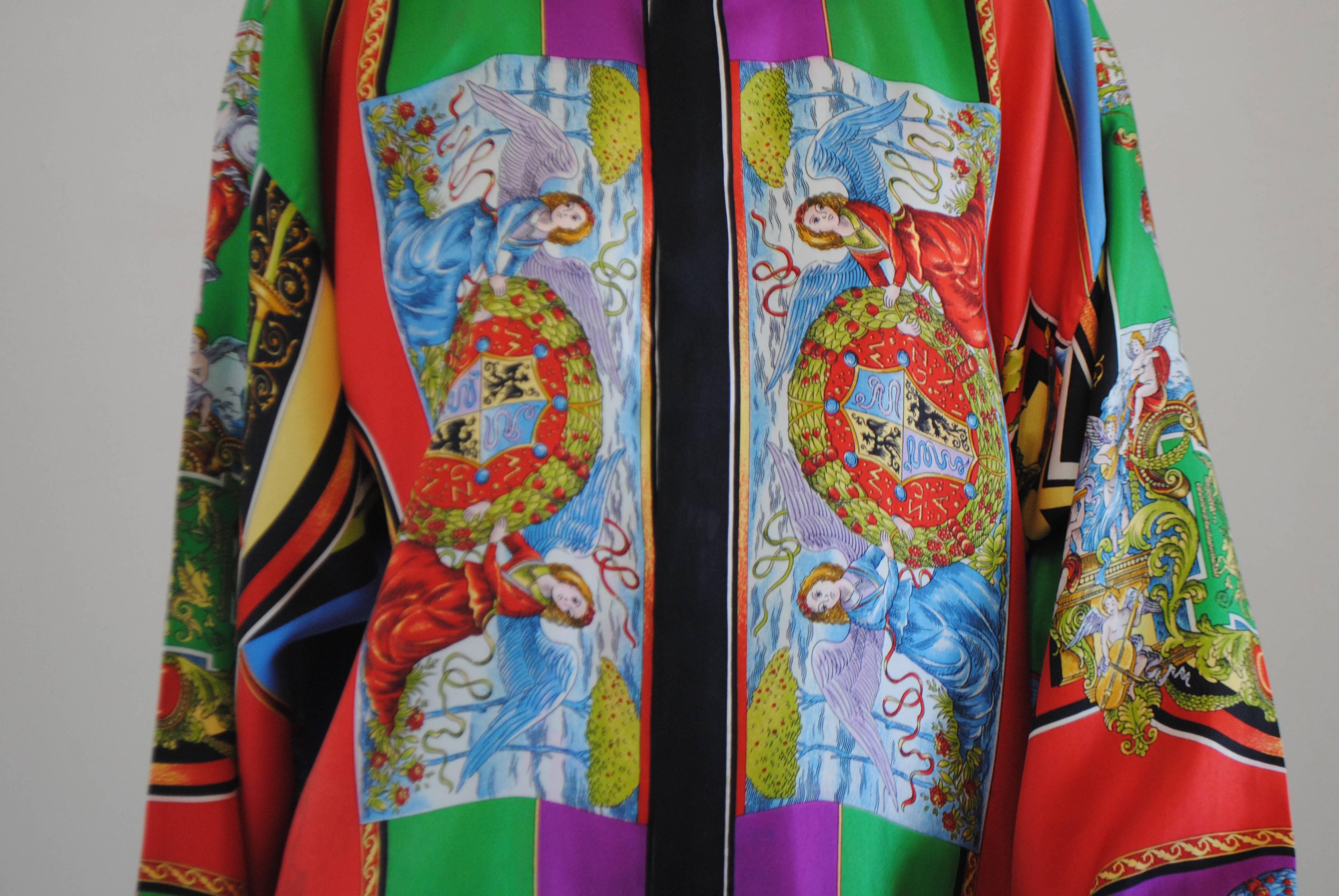 Gianni Versace multicoloured silk print shirt 2