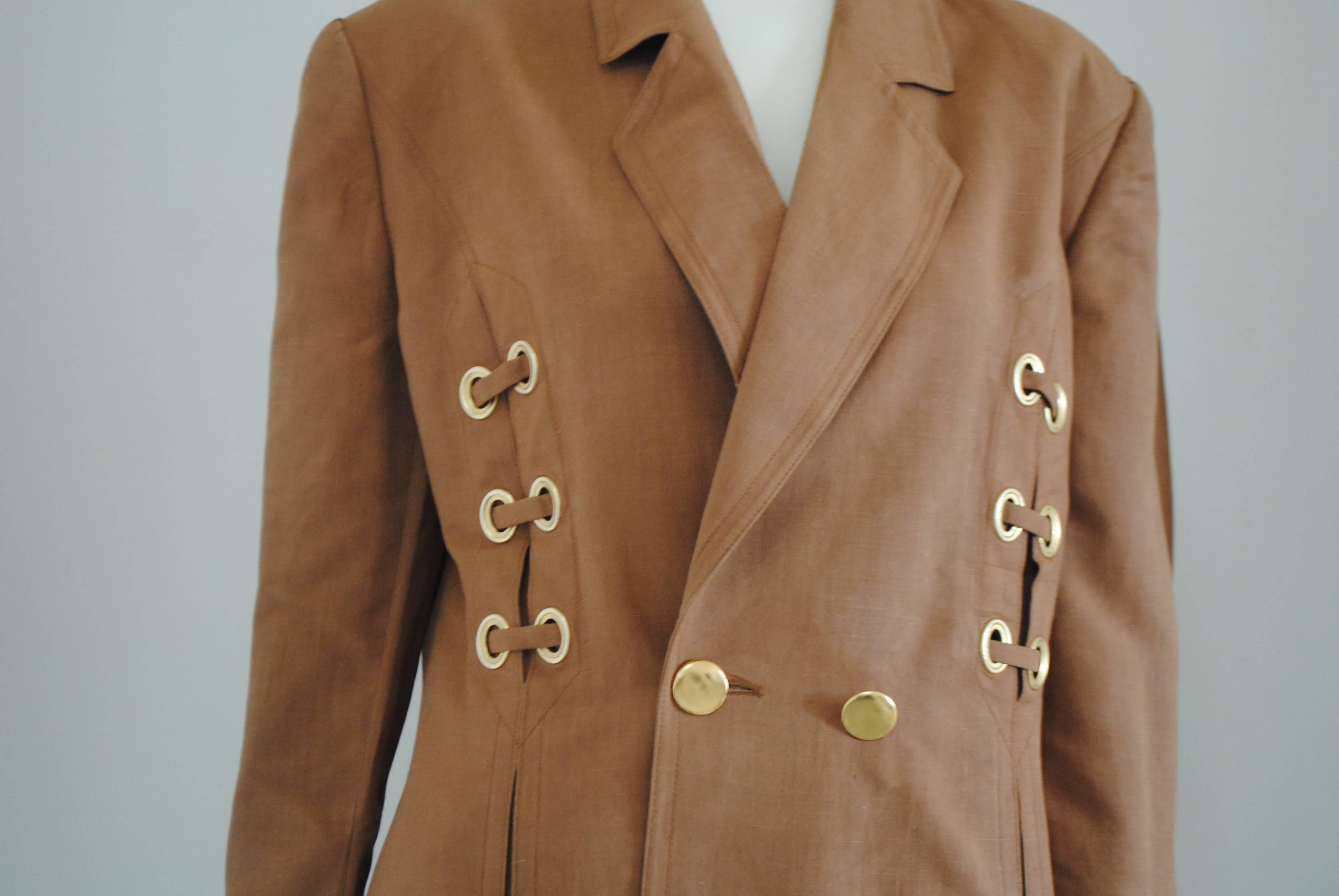 Women's Louis Féraud Brown Gold hw Jacket