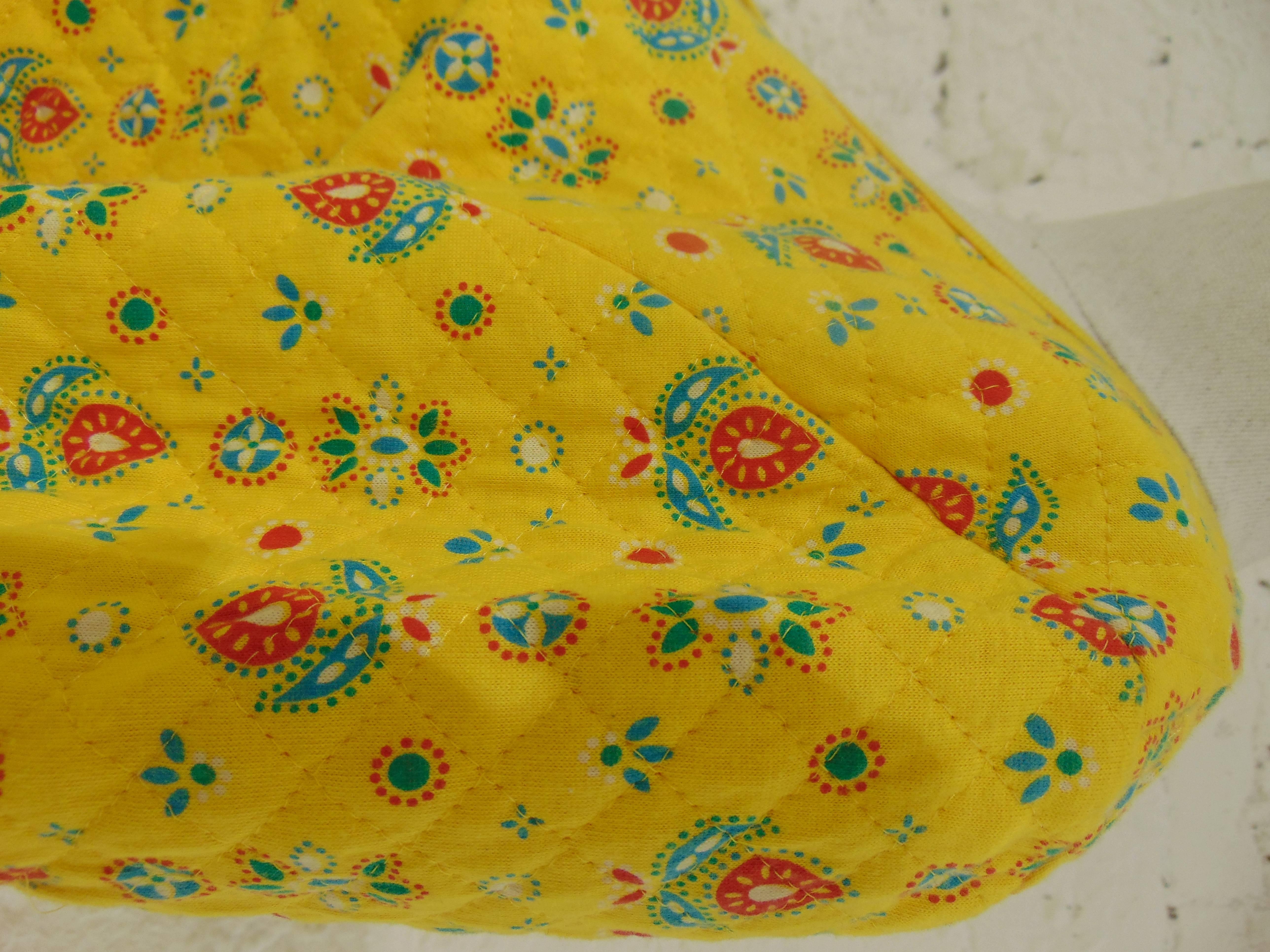 Yves Saint Laurent Variation Cotton yellow flowers skirt suit For Sale 3