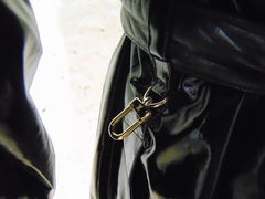 Louis Vuitton black cotton rain - trench coat