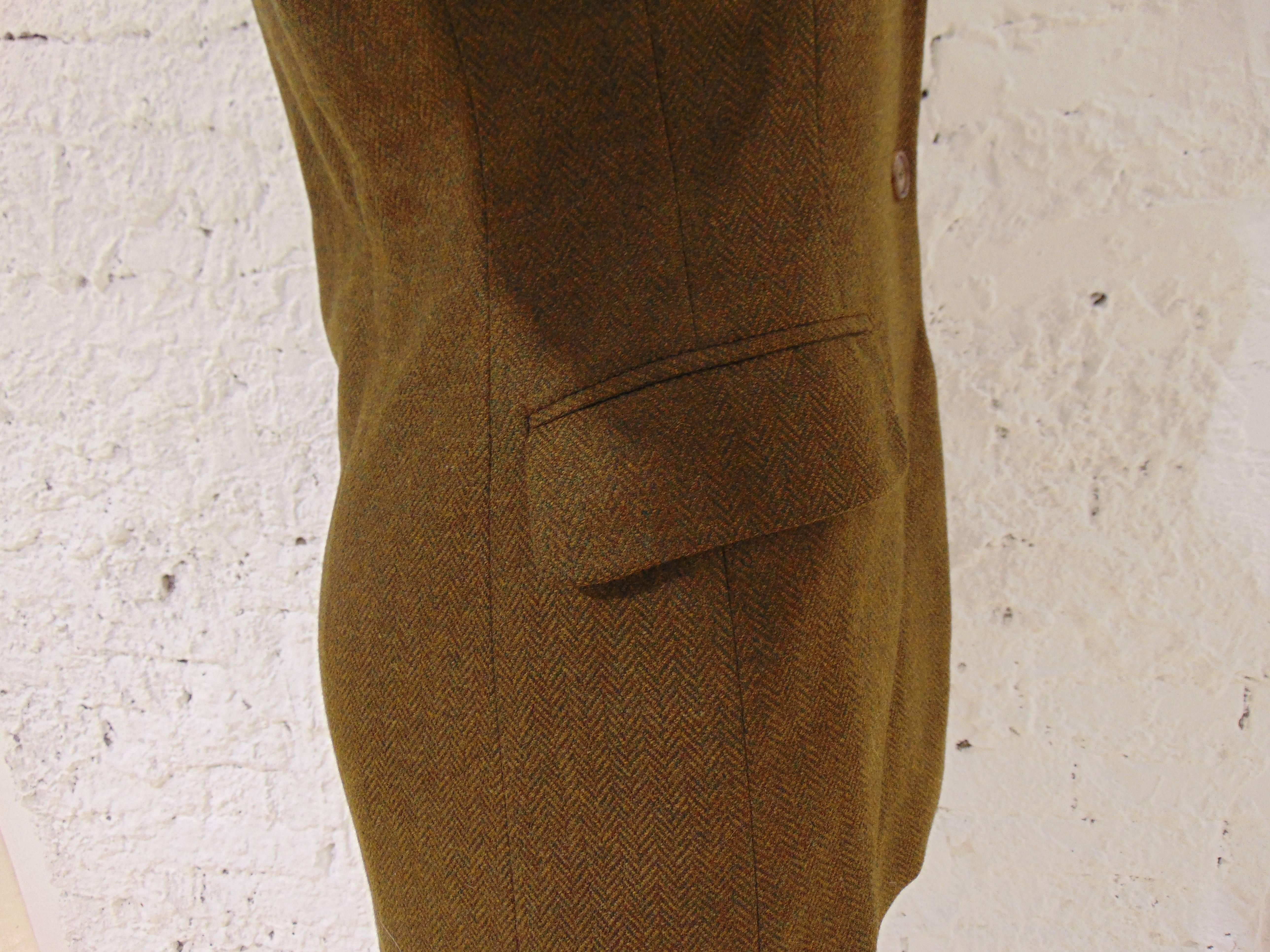 Prada brown wool skirt suit 4