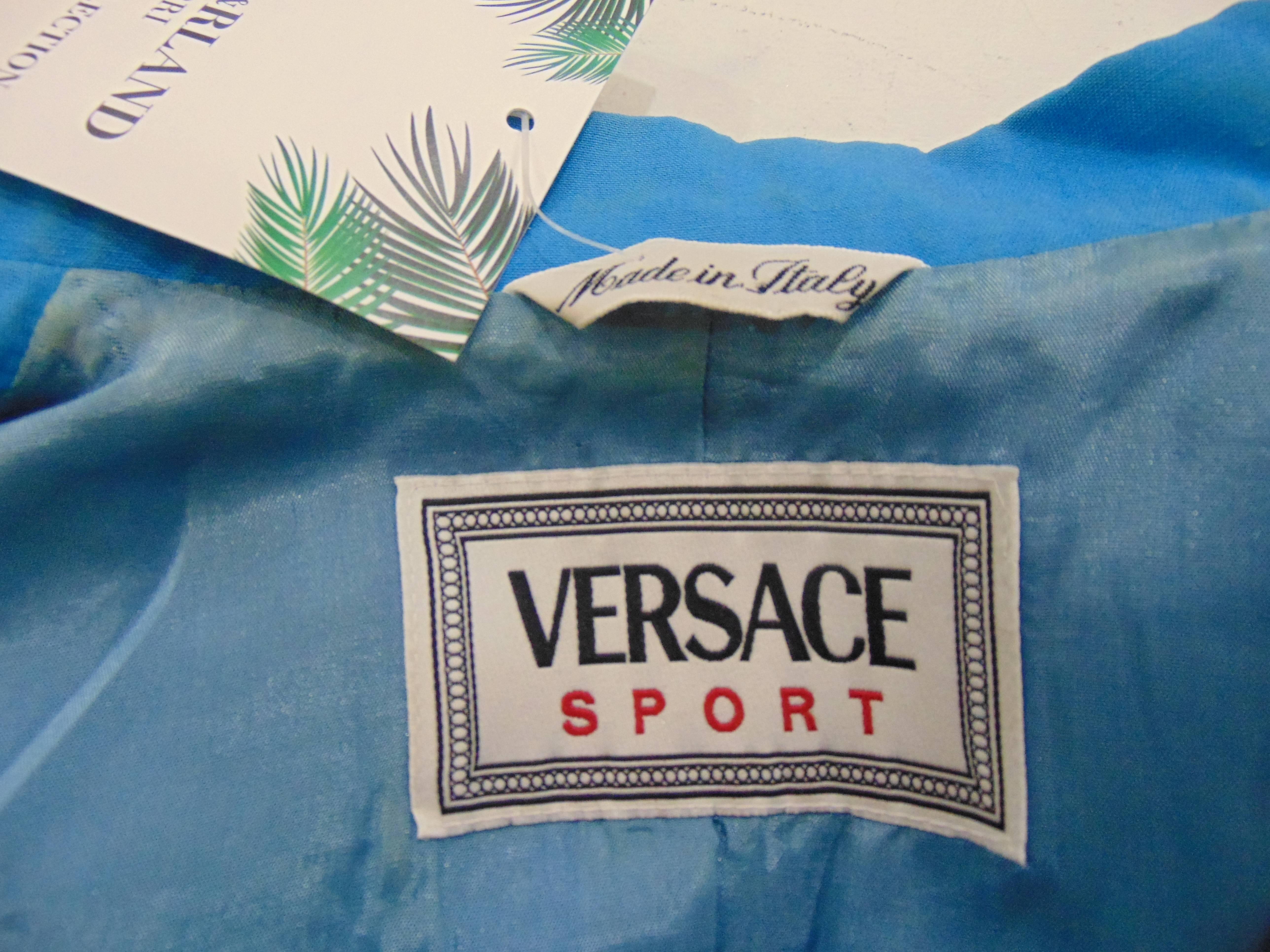 Versace Sport turquoise Short sleeves Jacket 1