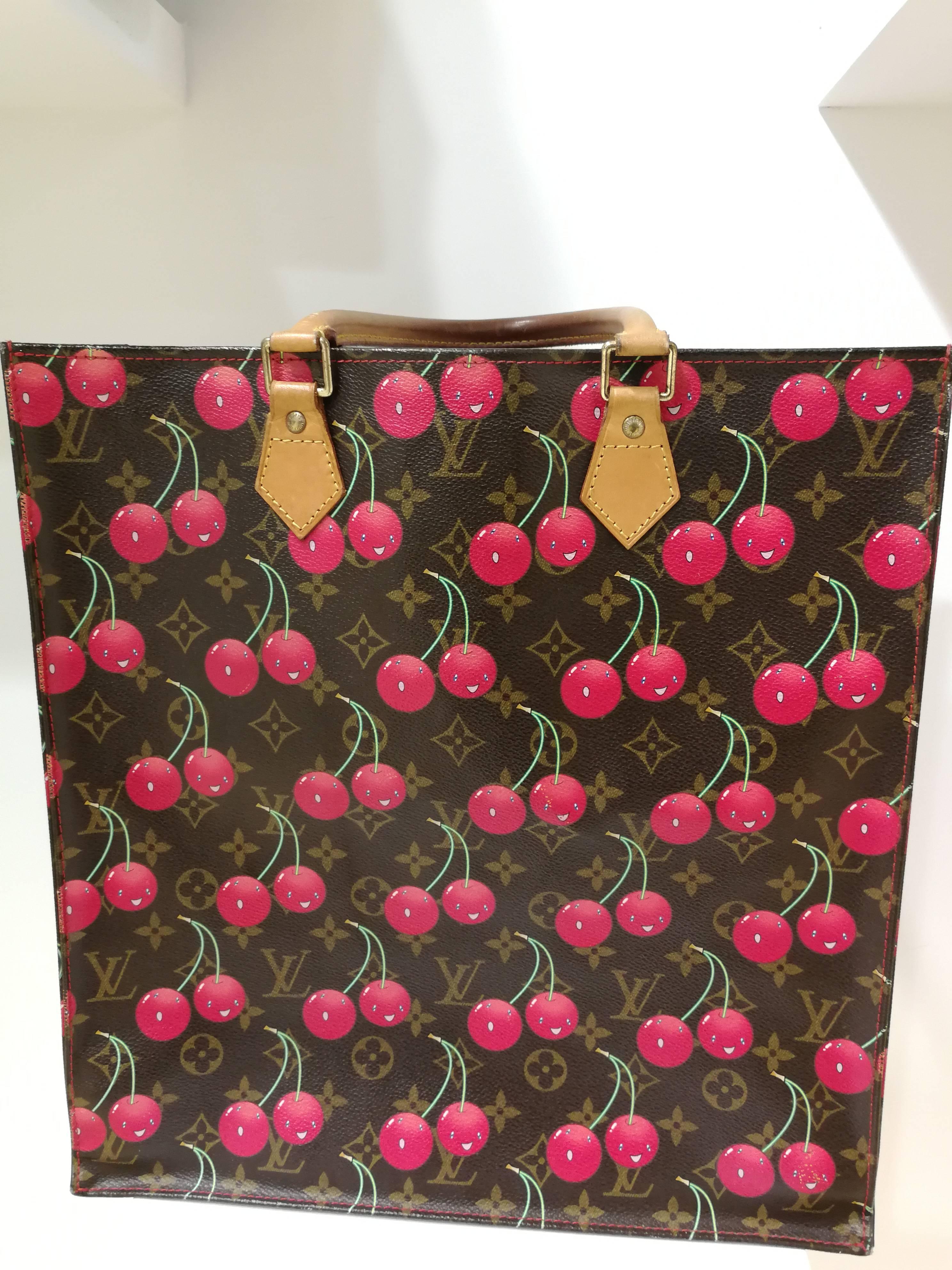 Louis Vuitton Murakami Sac Plat Cherry Bag In Good Condition In Capri, IT