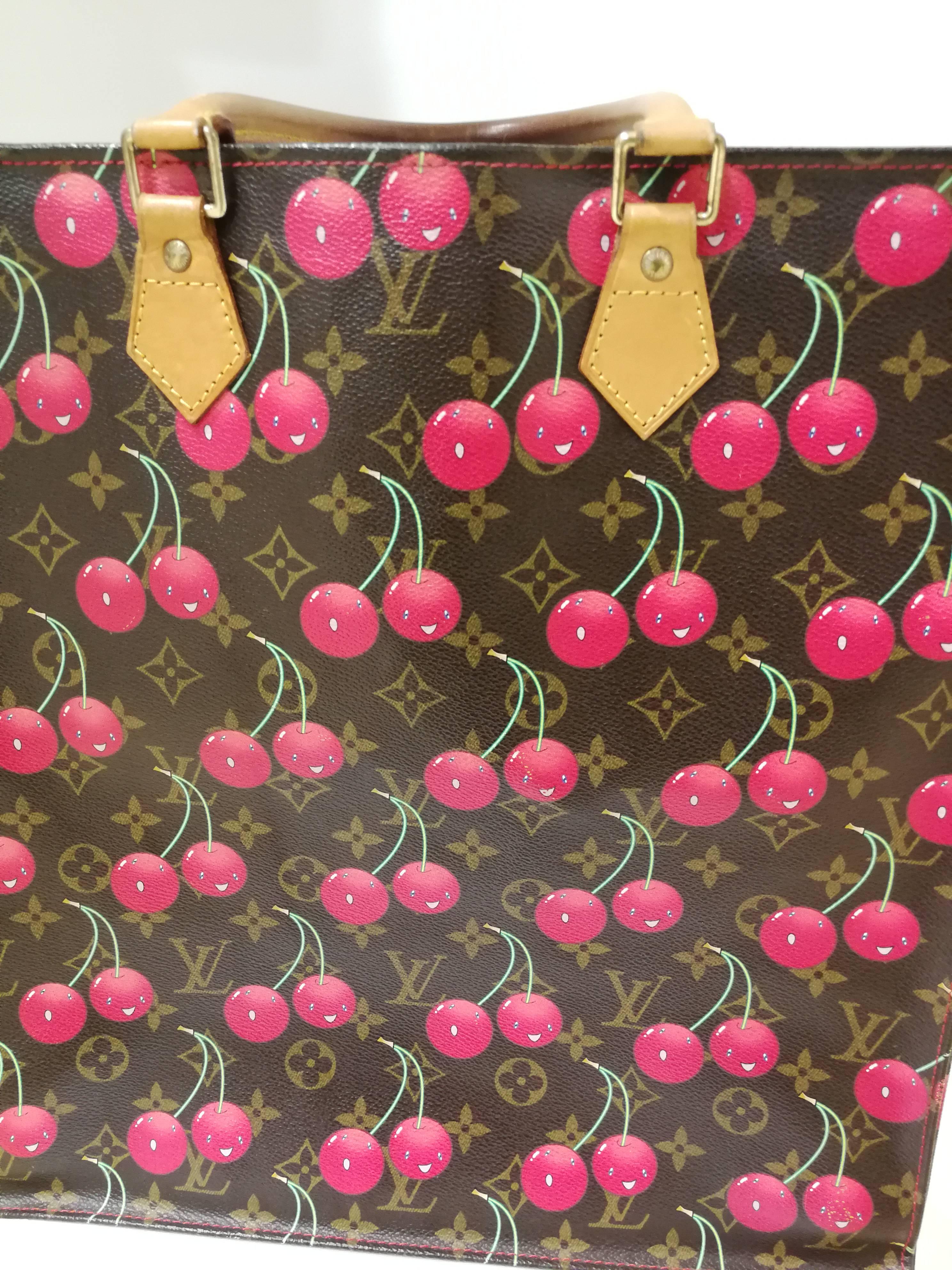 Women's Louis Vuitton Murakami Sac Plat Cherry Bag