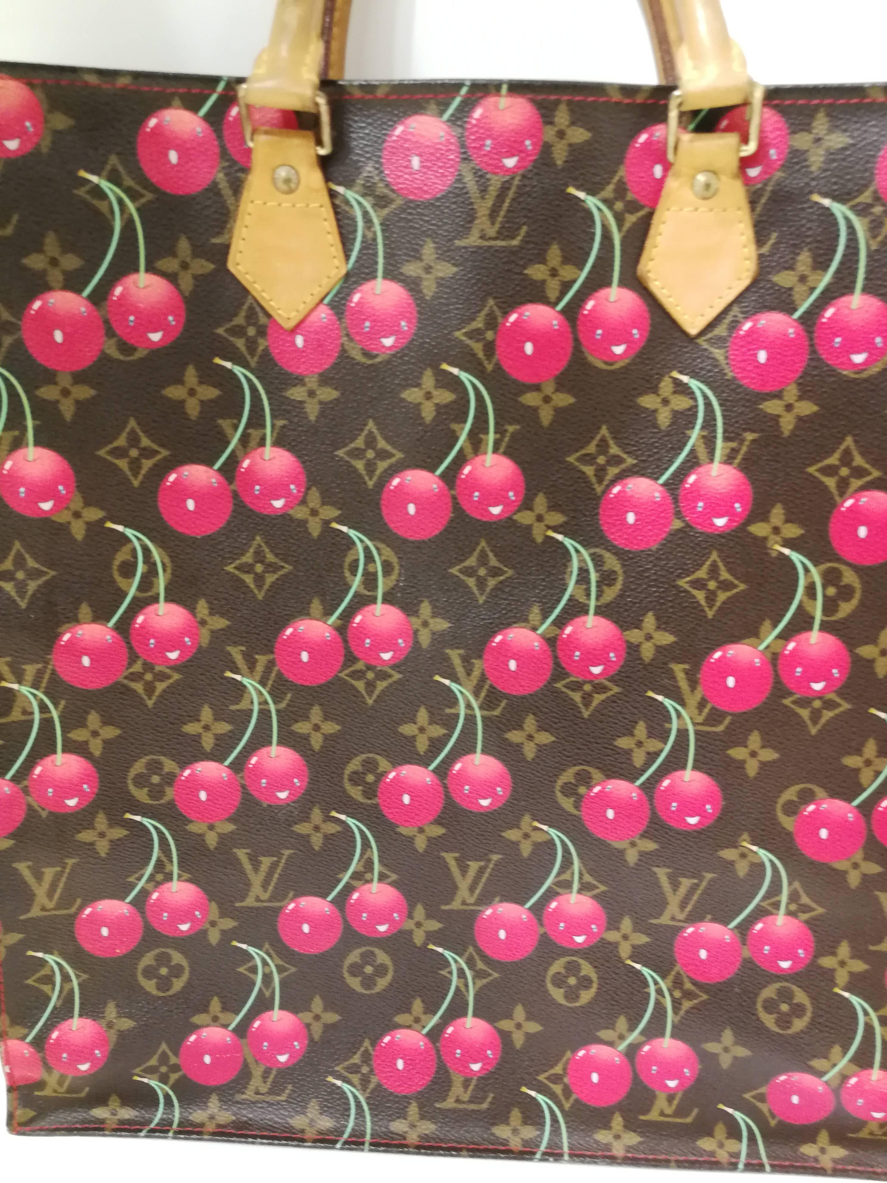 Louis Vuitton Murakami Sac Plat Cherry Bag 5